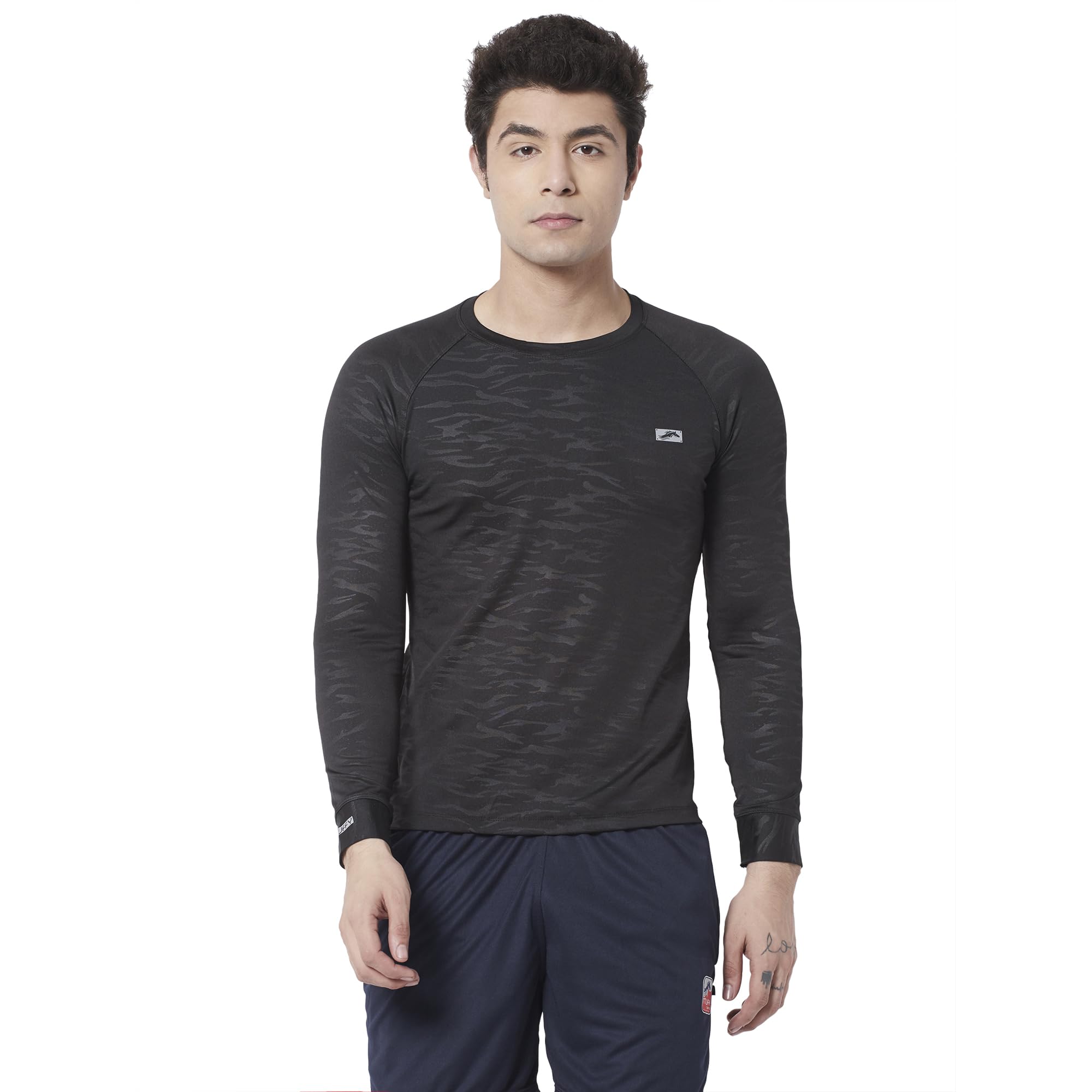 muffy Men's Full Sleeve Solid T-Shirt Elastane Slim Fit Solid Pattern for Gym Running Yoga Sports Casual Winter Wear S M L XL-picture-32