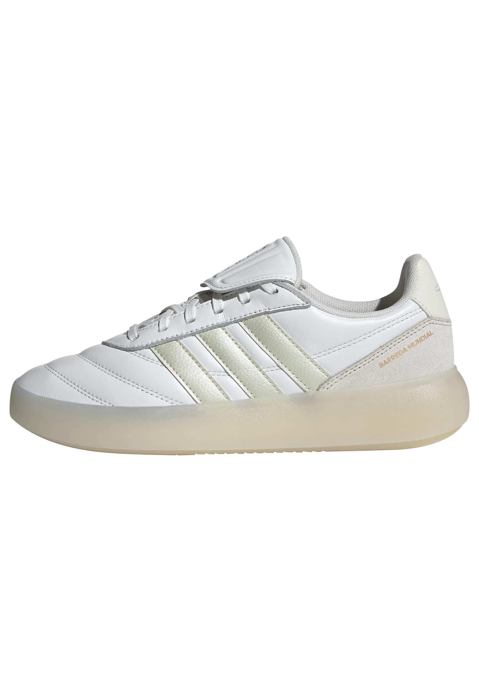 adidas Women's BARREDA Mundial Shoes, core White/Ice Gold Met./Gold met., 4 UK