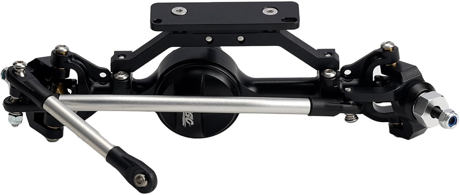 CNC 7075 Aluminum Alloy RC Portal Axles Kit Front and Rear Axles Complete Axles Set Suit for Redcat Gen 7 SCX10 I II III Pro D90 D110 Etc 1/10 RC Crawler Car Upgrade Parts(Black)