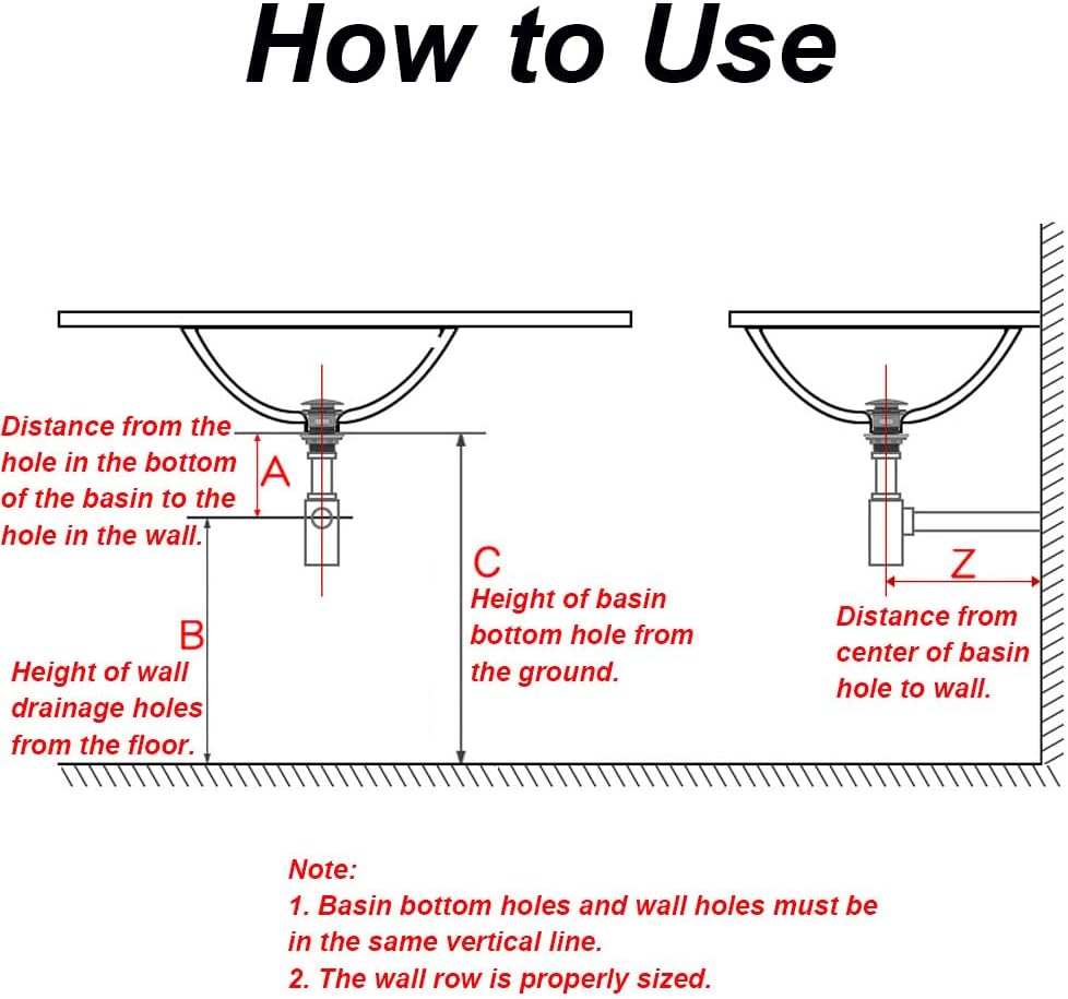 TopHomer Solid Stainless Steel Bathroom Sink Stopper P-Trap Complete Set, Adjustable Bathroom Bottle Trap Sink Drain Kit and Pop Up Drain, Chrome