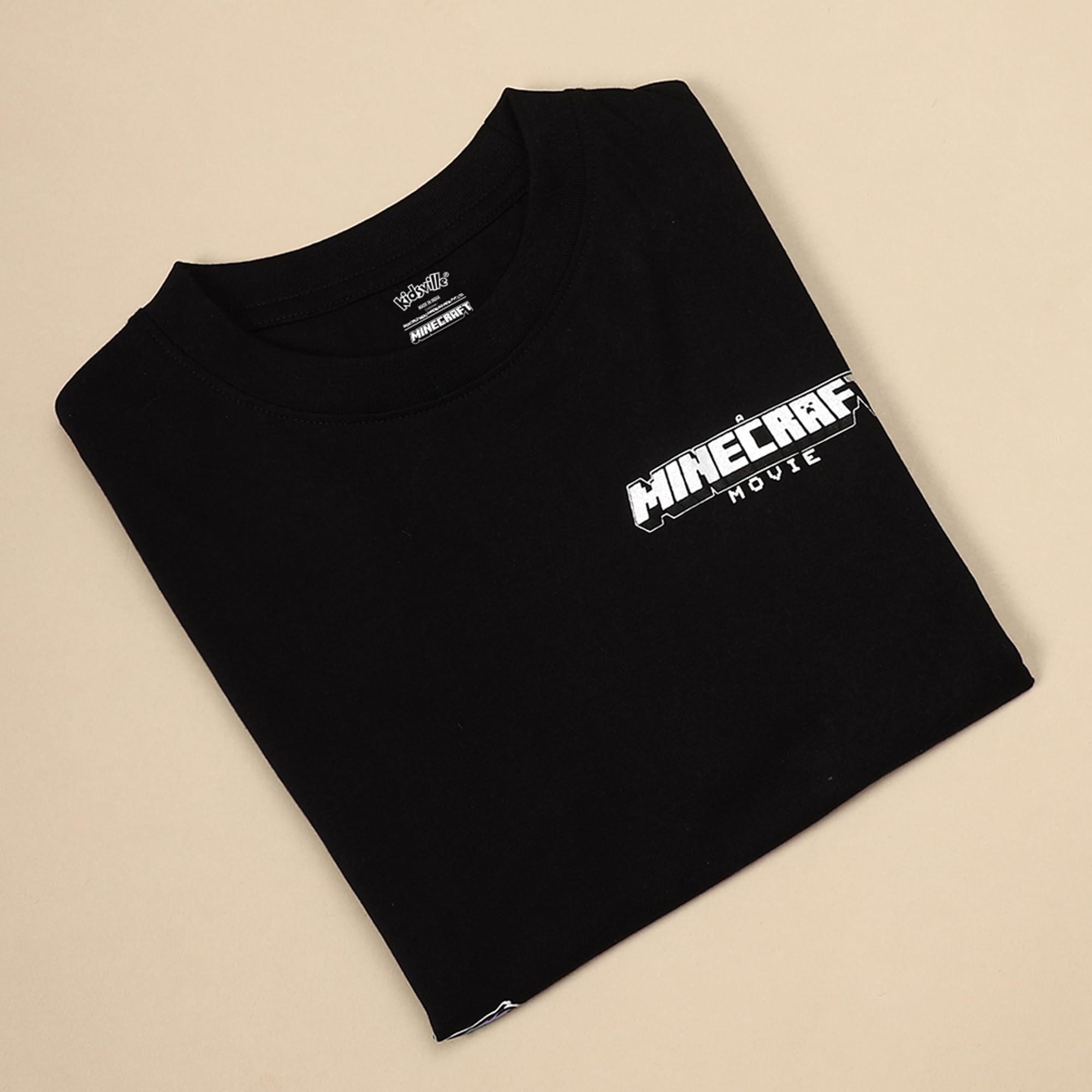 Kidsville Maglietta ufficiale Minecraft con stampa regular fit girocollo per ragazzi