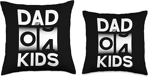 Miniatura 3 de VATER VIER KINDER 4 Children Finally Become Dad Fourth Child Throw Pillow, 16x16, Multicolor