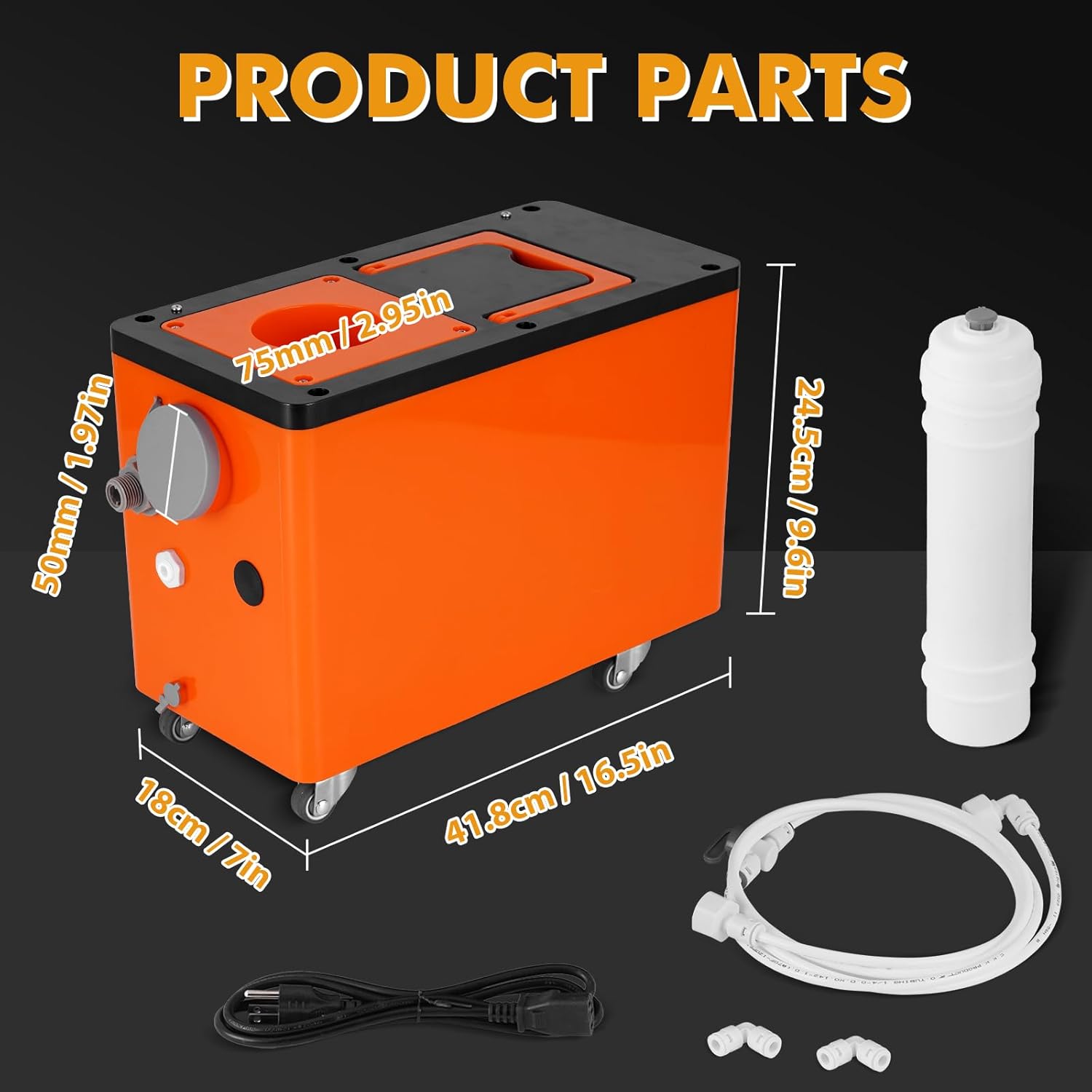 Industrial Commercial Humidifier 5000ml/h Ultra-High Mist Output, Auto Water Filling, Dual Spray Modes & Wheels for Large Room/Factory/Workshop (110V)