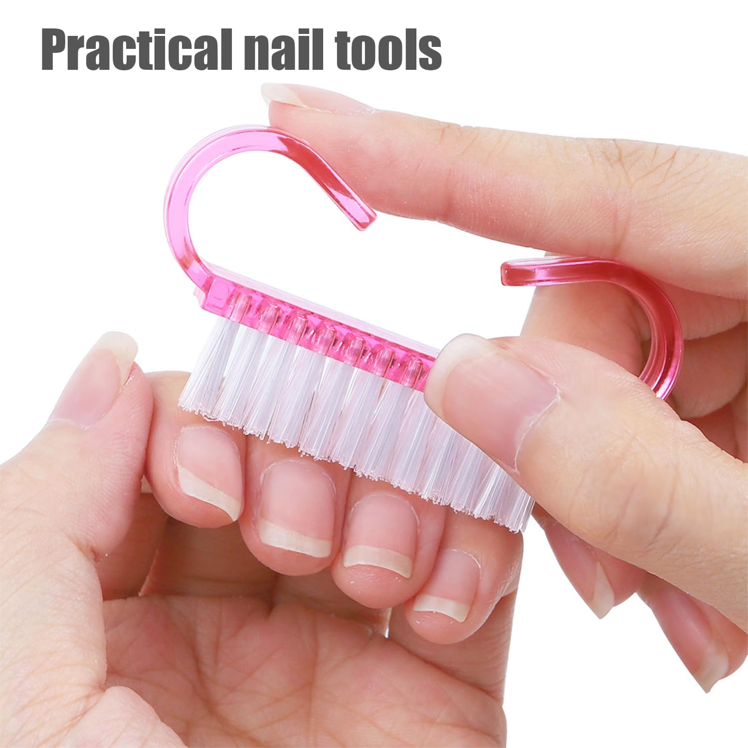 6 Pcs Nail Brush, Plastic Clean Brush, Hand Scrubbing Cleaning Brush, with Plastic Handle - Image 4
