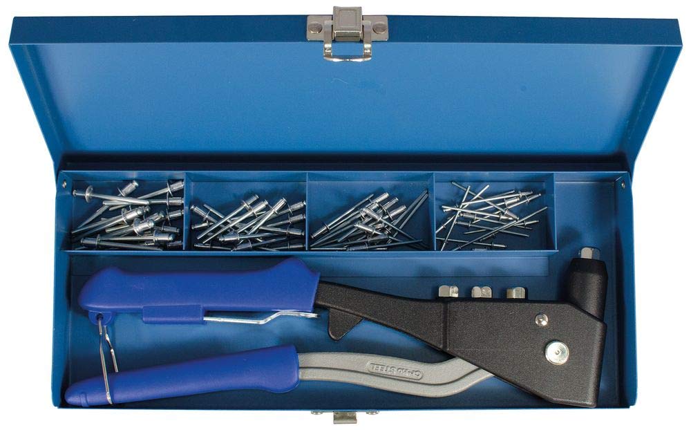 Projahn 398061 61 Pieces of Blind Rivet Pliers Set PLIERS + 15 Aluminium Blind Rivets 2.4/3.2/4.0/4.8 mm