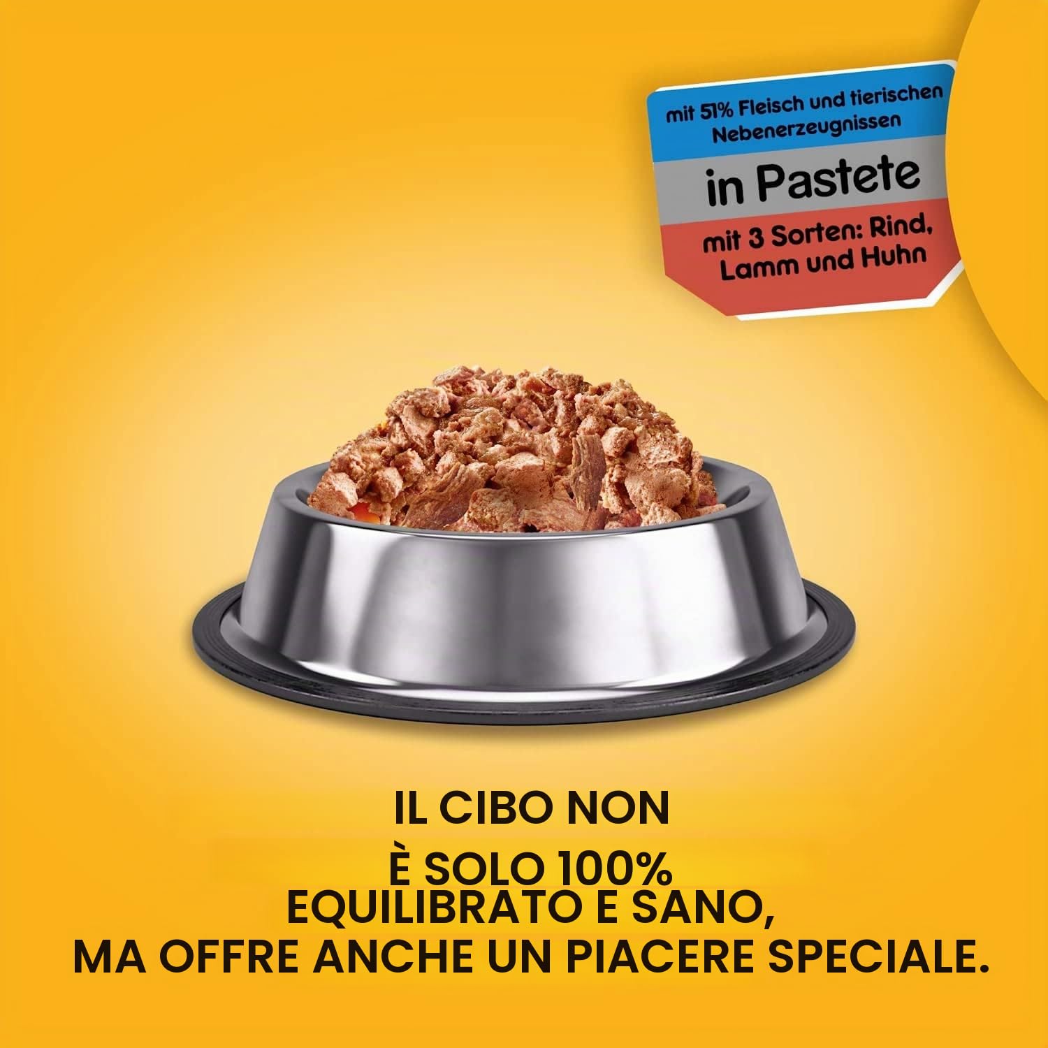 Pedigree Barattolo con 3 varietà: manzo, agnello e pollo 12 x 400 g, cibo per cani, cibo umido, cibo in scatola
