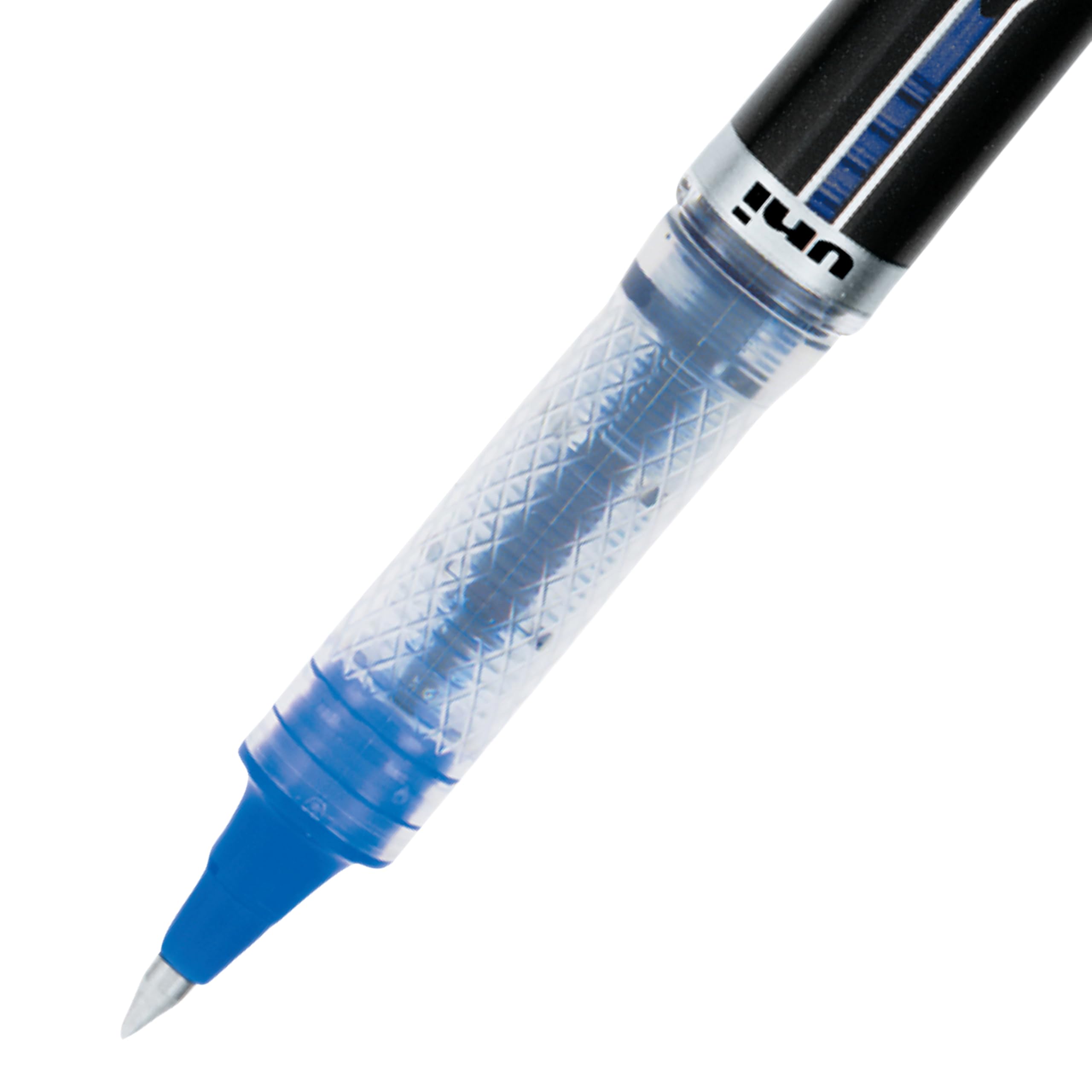 Uni-Ball Vision Elite - Bolígrafos de punta redonda, punta micro, 0.5 mm, tinta negra y azul, paquete de 12 (6 negros, 6 azules), tinta uni resistente al fraude y al agua, seguro para aviones