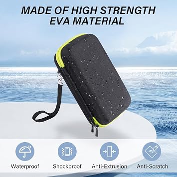 Electric Shaver Protective Case for Philips Oneblade QP2520, QP2530, QP2620, QP2630, QP2570, Portable EVA Rigid Storage Box with Electric Razor Blade for Travel