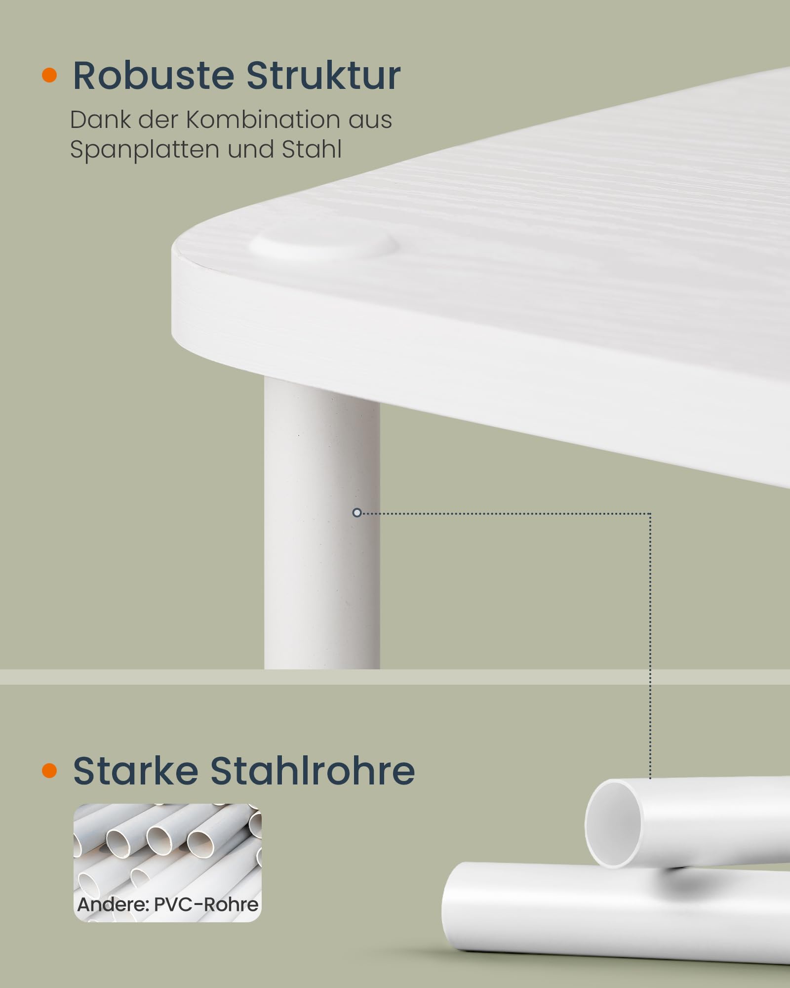 SONGMICS HOME Superschnelle werkzeuglose Montage, TV-Schrank für Fernseher bis zu 50 Zoll, Fernsehtisch, Lowboard, Wohnzimmer, 110 x 35 x 46 cm, Regal, schneeweiß-mattweiß LTV500W01
