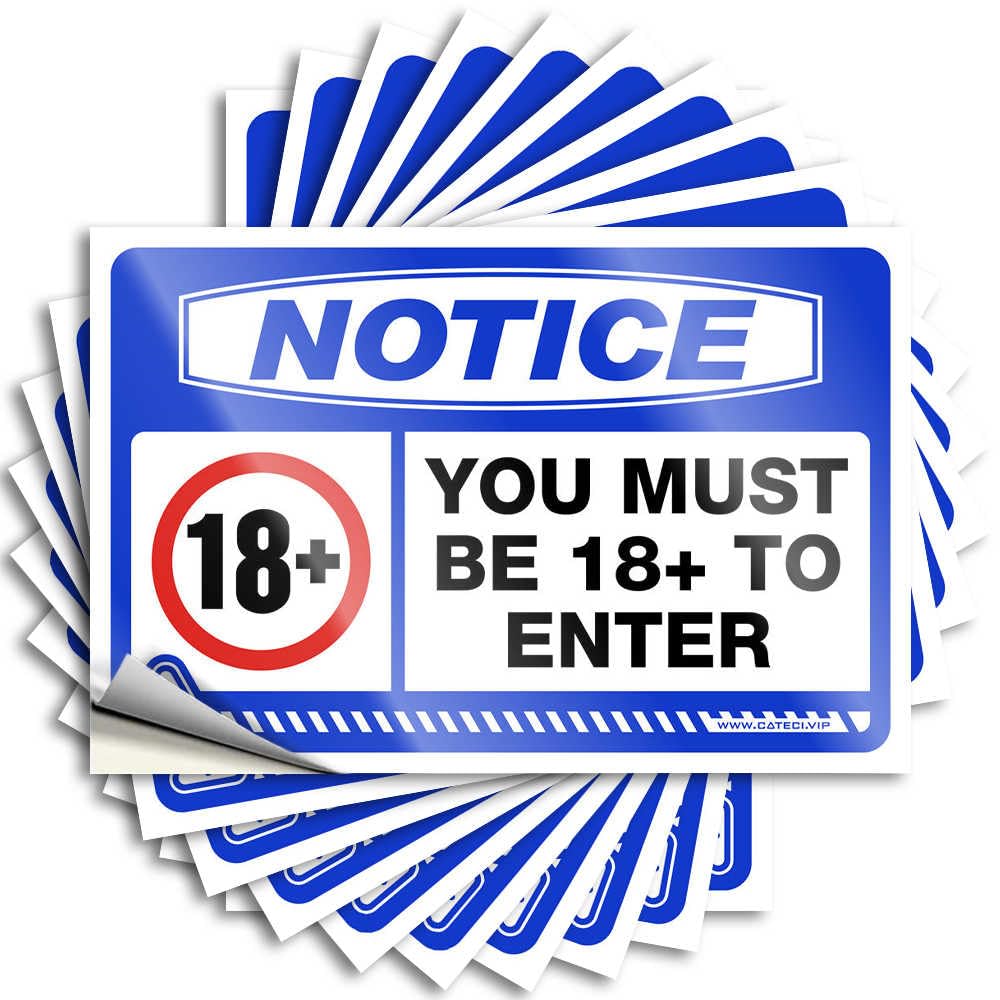 Motivational, Tattoos Hat Notice You Must Be 18+ to Enter | Spring Back Yard Decorations(12X18CM)