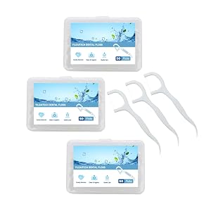 150 Count Tooth Floss Picks Unflavored Floss Picks for Teeth Cleaning Portable Travel Size Dental Floss Picks 3