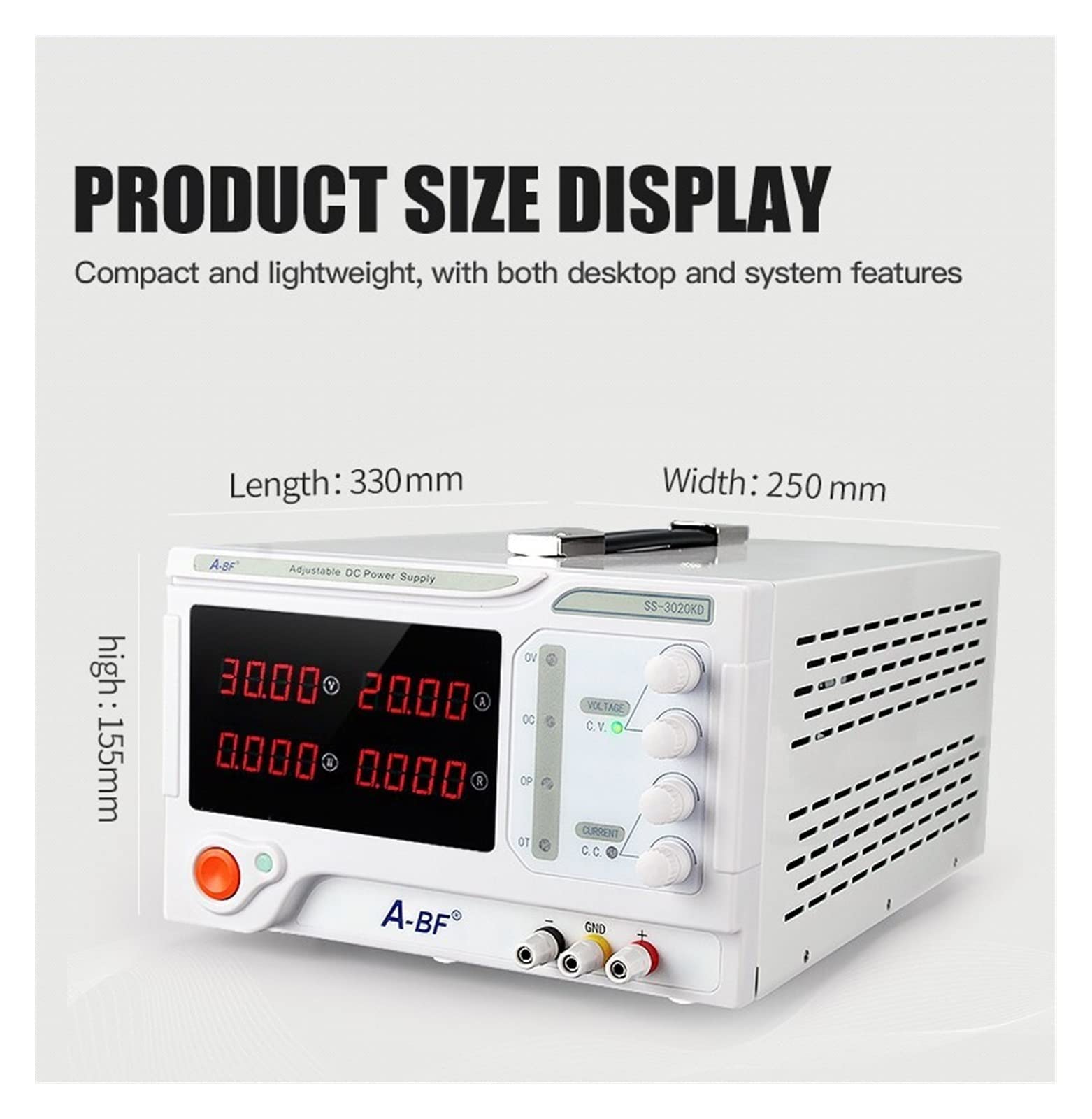 Alimentatore da Banco, Alimentatore a commutazione stabilizzato CC regolabile 0-60V Alimentatore ad alta potenza 10A 20A 30A 50A Alimentatore stabilizzato regolabile(SS-3050KD)