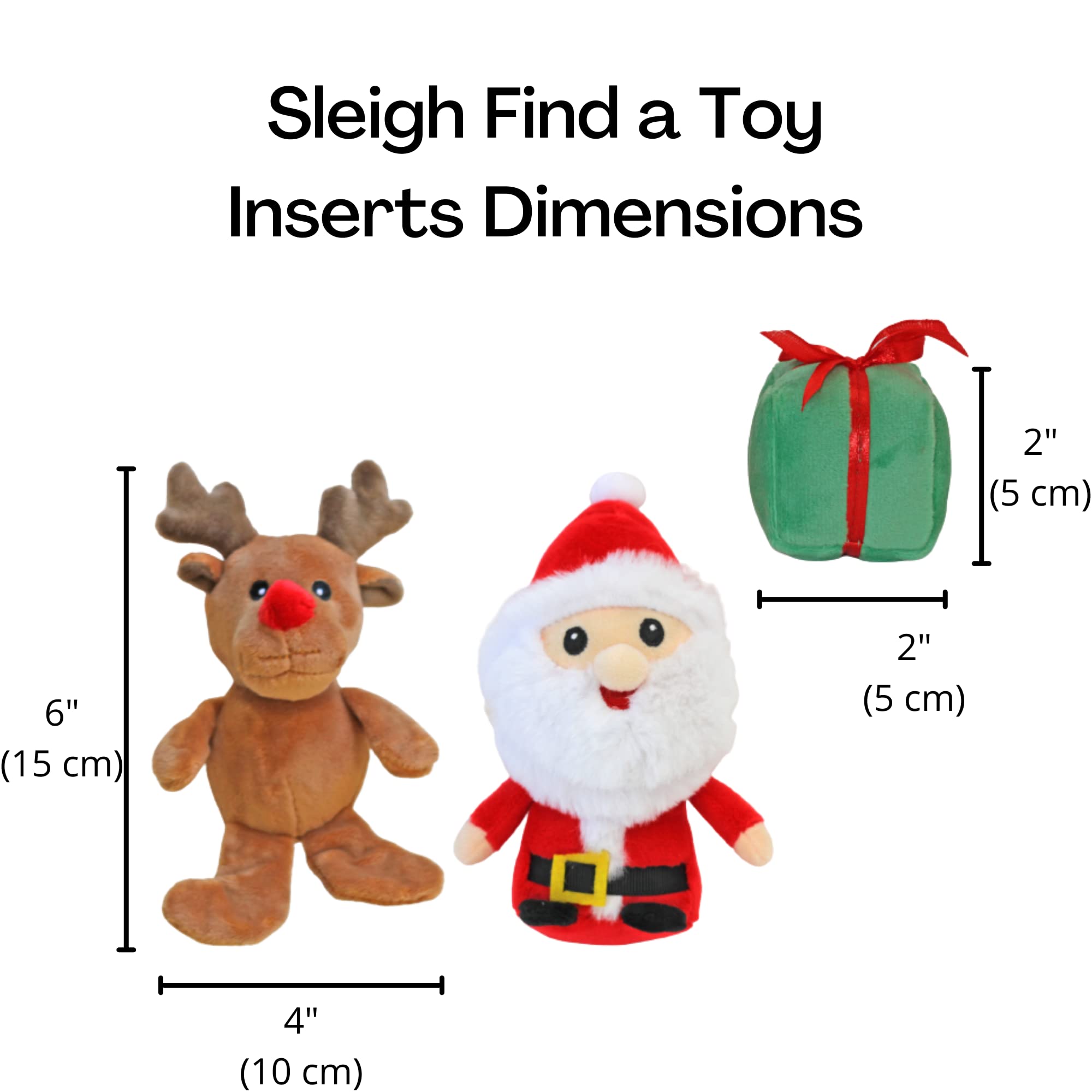 Midlee Weihnachtsmannschlitten Find a Toy Hundespielzeug Plüschhöhle interaktives Versteckspielzeug für Haustiere