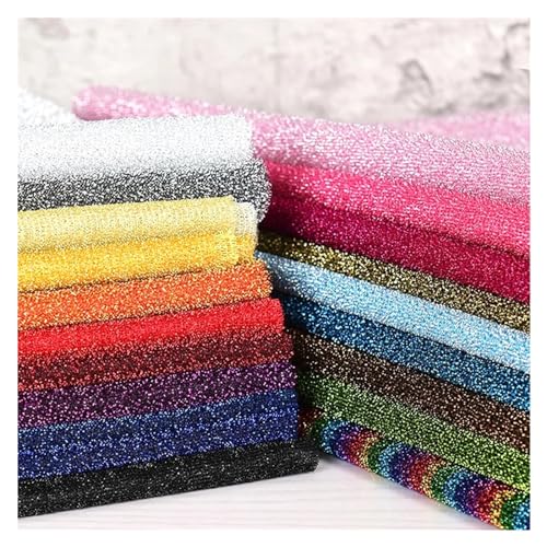 Tissu pailleté violet extensible tricoté 50x150cm pour couture