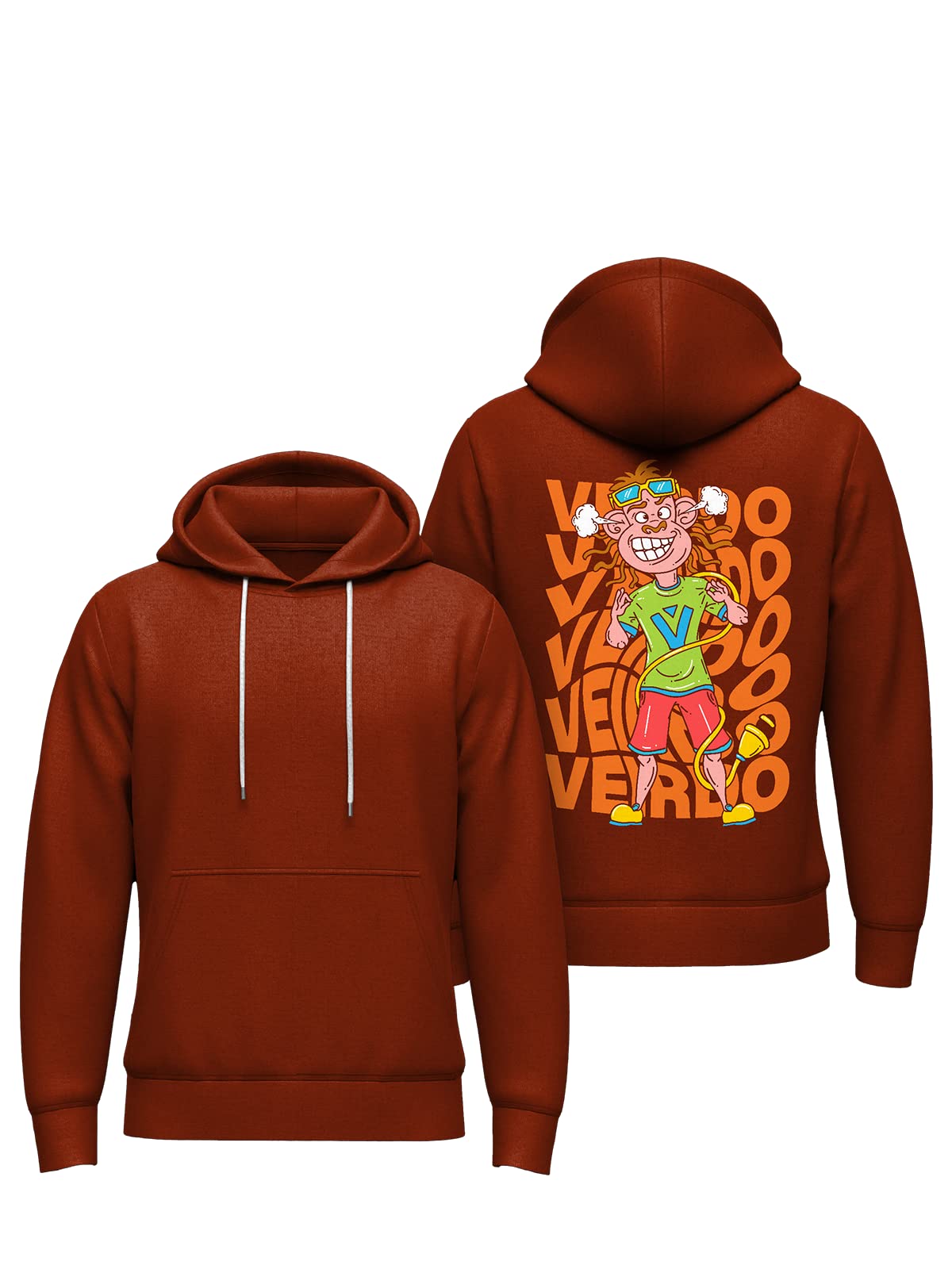 veirdo Cotton Fleece Regular Fit Hooded Sweatshirt Full Sleeves Stylish Latest Rust Graphic Printed Jumper Sweatshirt Winter Wear for Men/Boys-picture-29