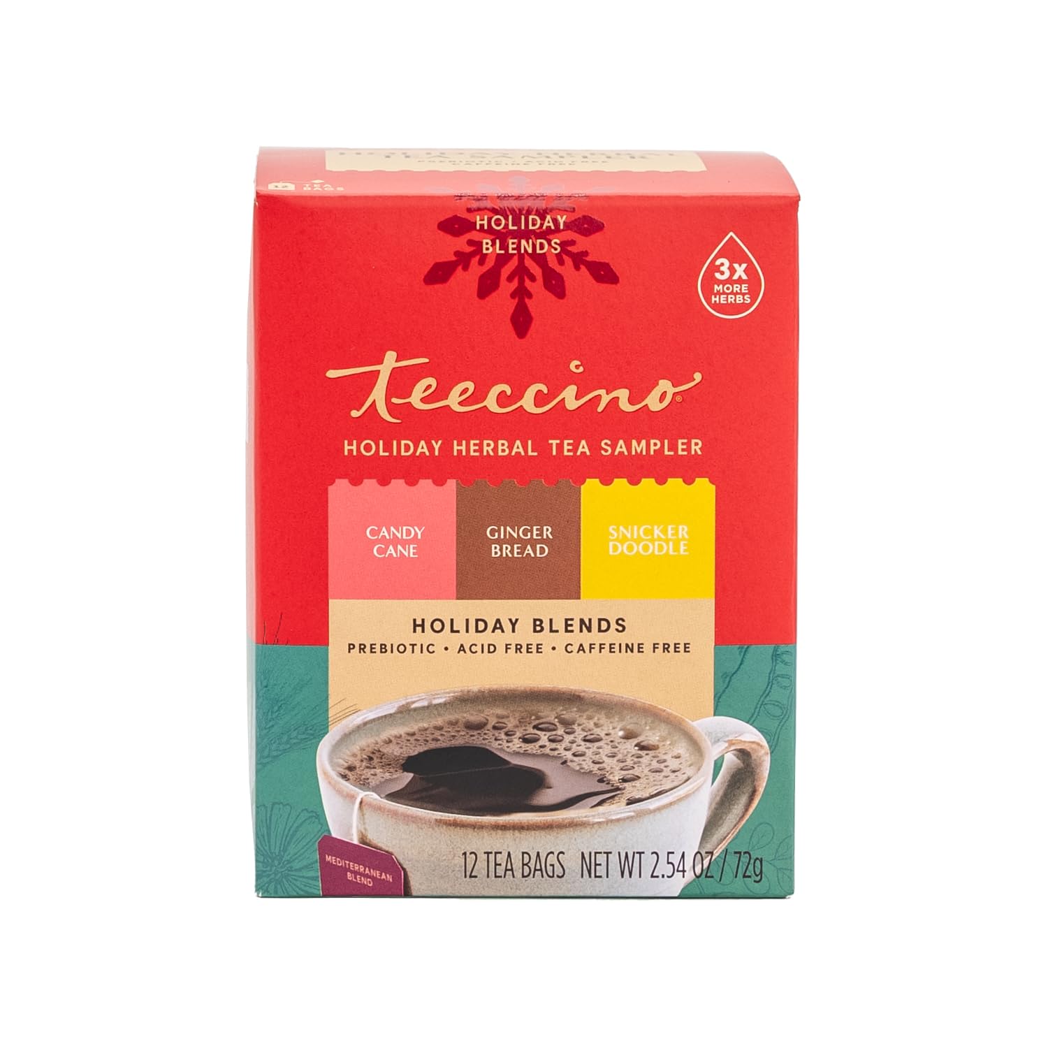 Amazon.com : Teeccino Holiday Herbal Tea Sampler Assortment