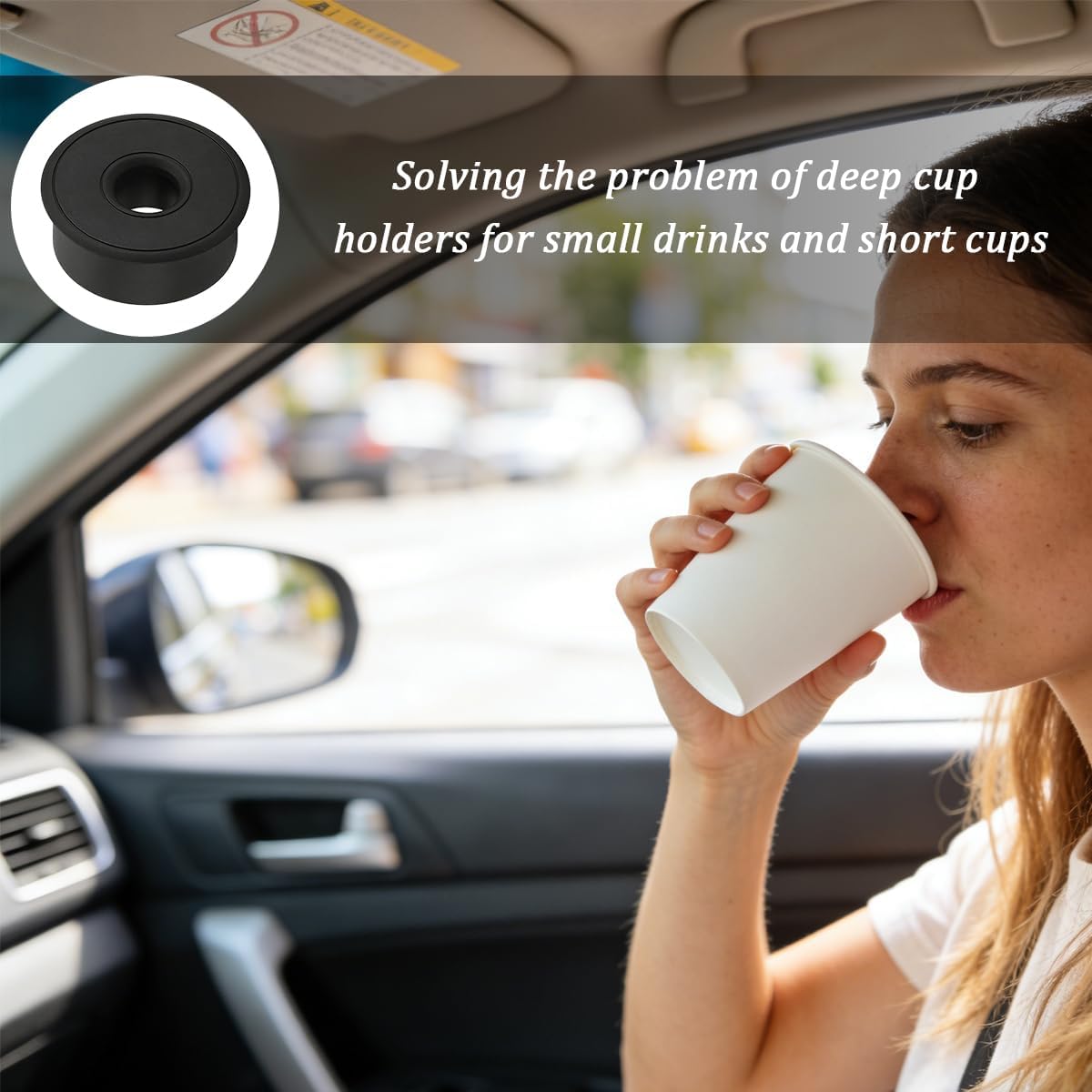 2PCS Car Car Cup Holder Coaster, Shockproof Anti-Spill Vehicle Center Console Drink Cup Holder Insert Mat, Auto Water Bottle Insert Pads, Compatible with Outback Legacy Venza Accord