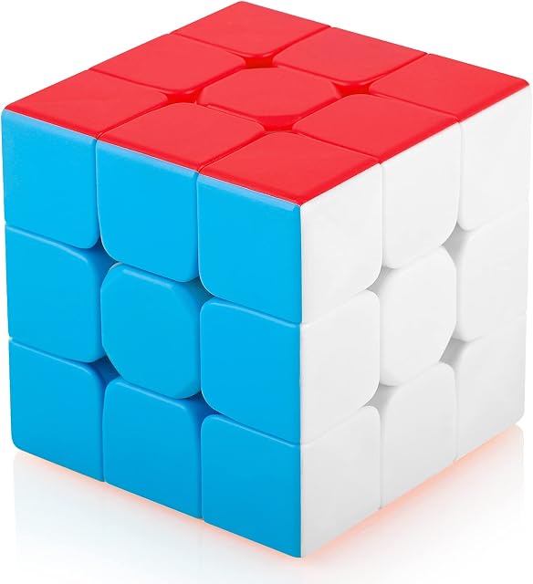 Maomaoyu Speed Magic Cube Stickerless 3x3 3x3x3 Smooth Magic Cube 3D Twist Brain Teasers Stocking Filler Toy