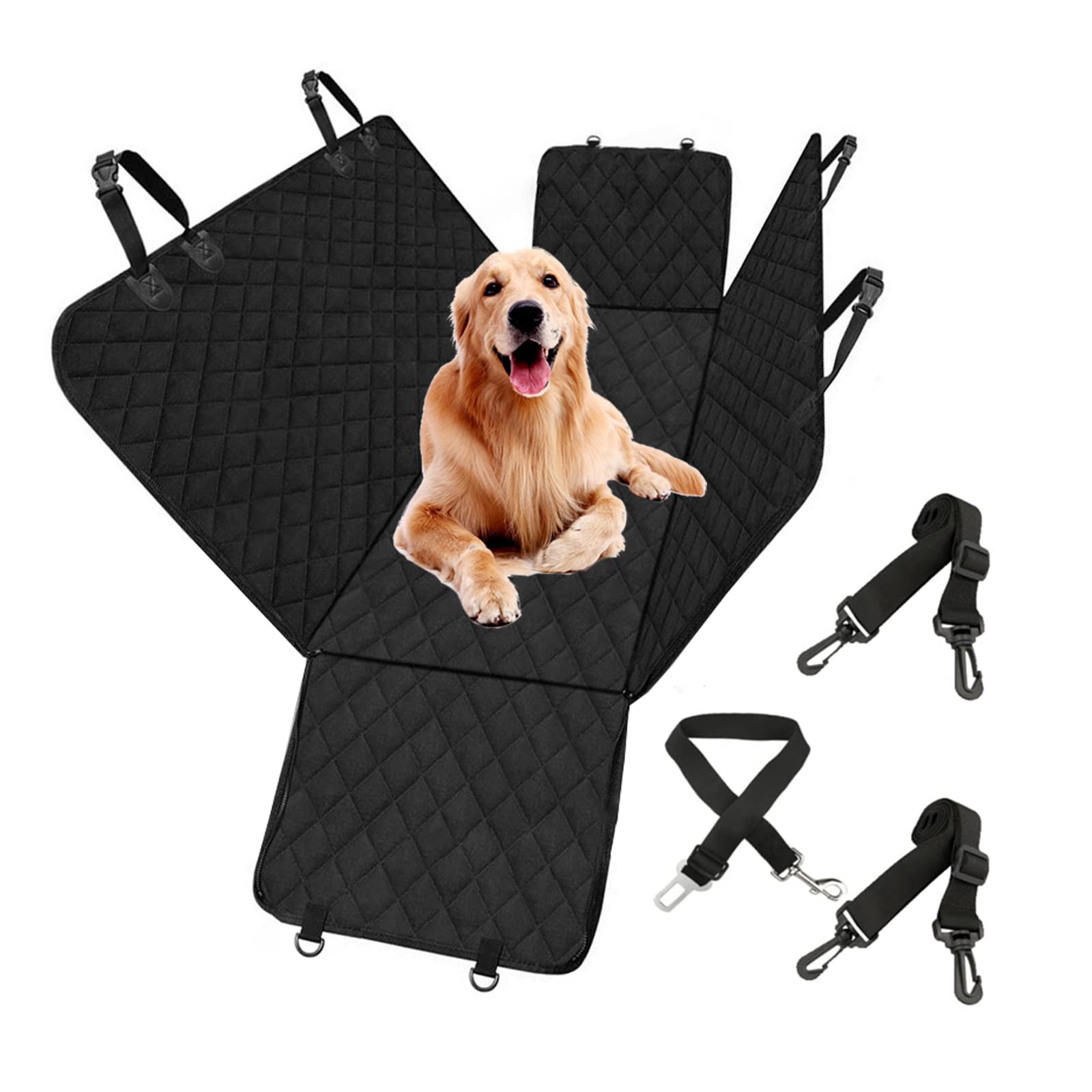 HNCPSYDog Car Seat Cover for Pets 100% Waterproof Seat Cover Hammock 600D Heavy Duty Scratch Proof Nonslip Durable Soft Back Seat Covers for Cars Trucks and SUVs