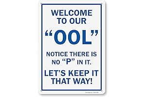SmartSign 14 x 10” Funny "Welcome To Our Ool Pool Sign"