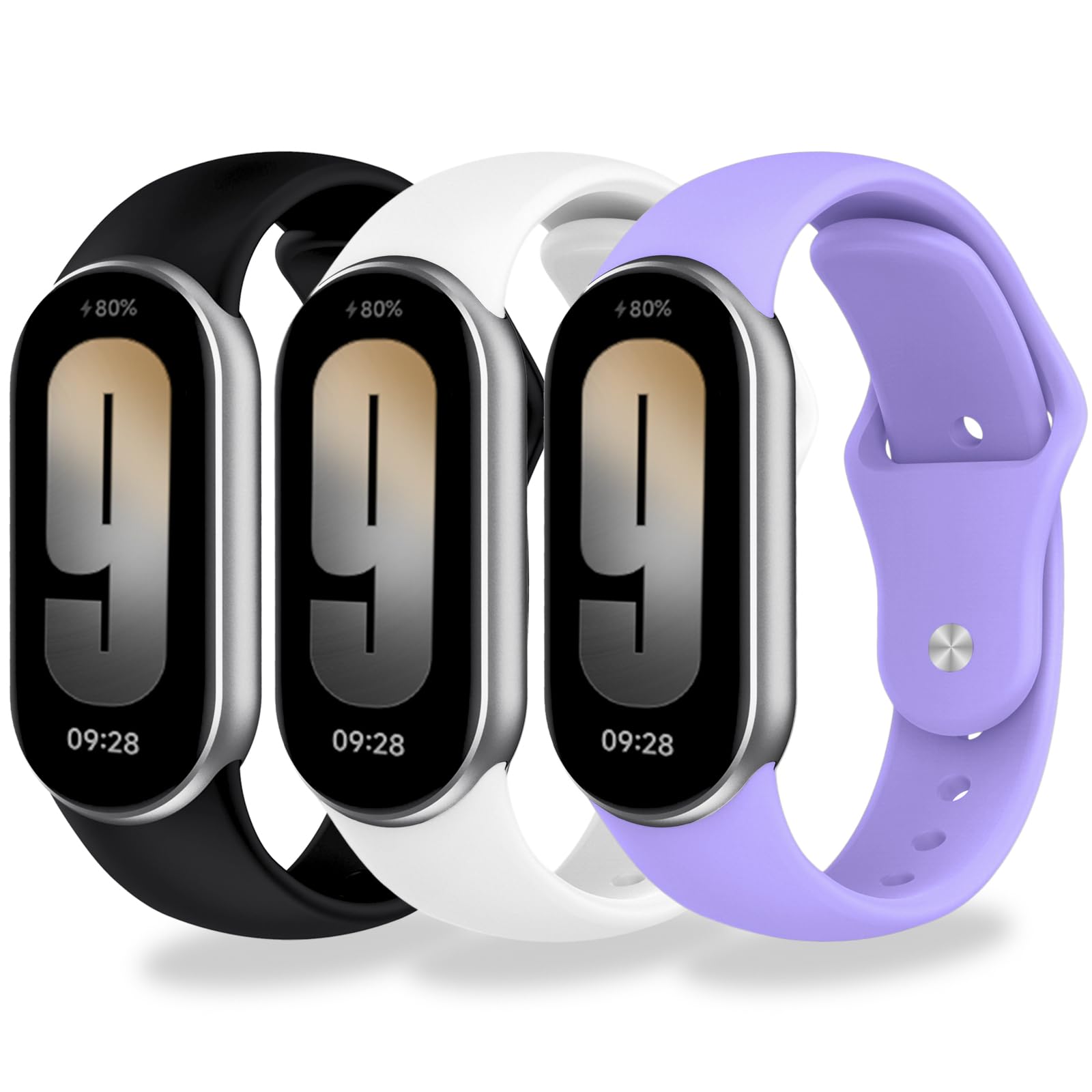 BABEJIA 3-10 Piezas Correas Compatibles con Xiaomi Smart Band 10/9/8, Pulseras Deportivas Suaves, Correa con Conector de Metal, Transpirable, Ajustable, Liberación Rápida — view 13