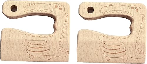 Paquete de 2 cuchillos de madera de dinosaurio