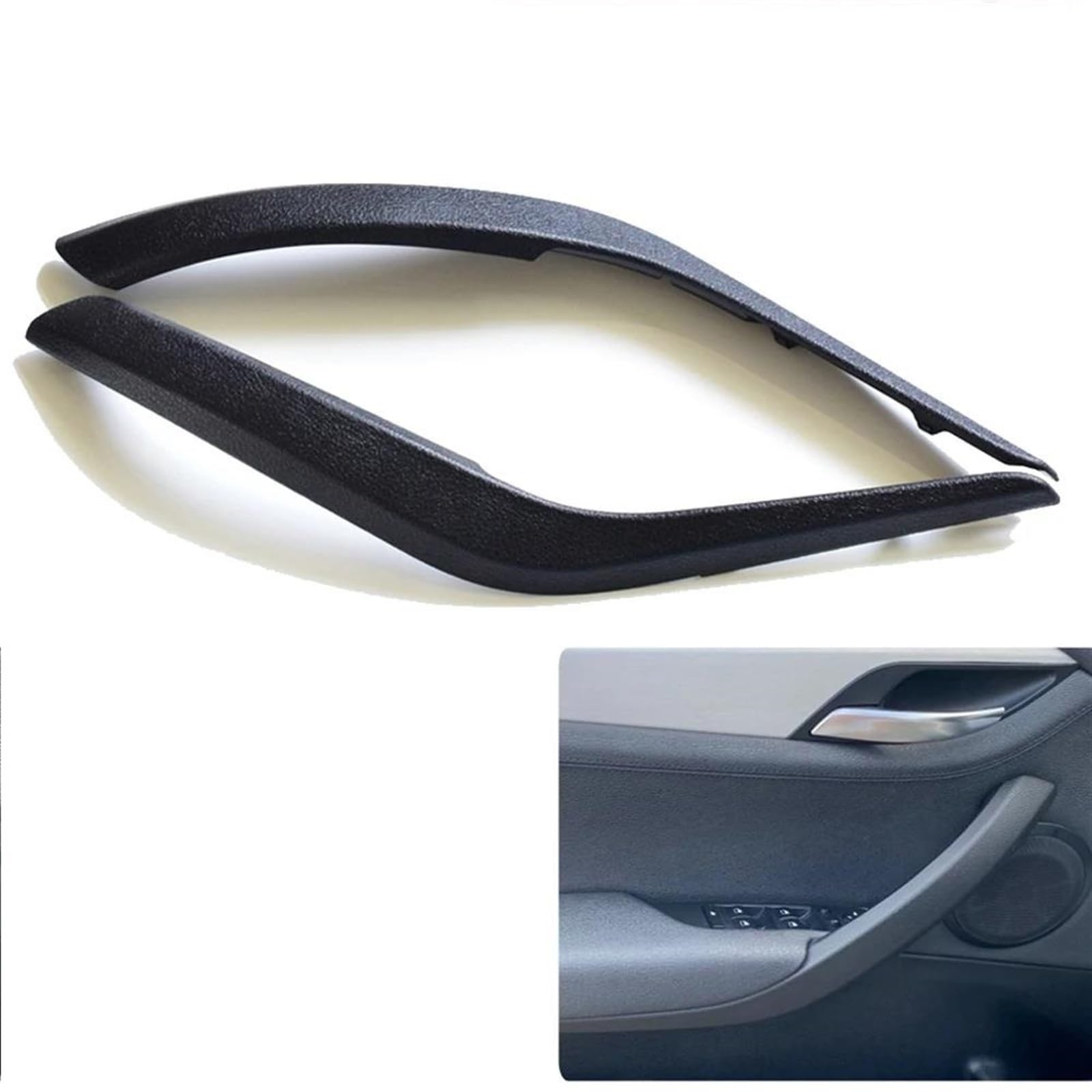 Qibbei Black Auto Accessories Parts Inner Door Handle Cover Armrest Panel For Bmw X1 E84 2010-2016