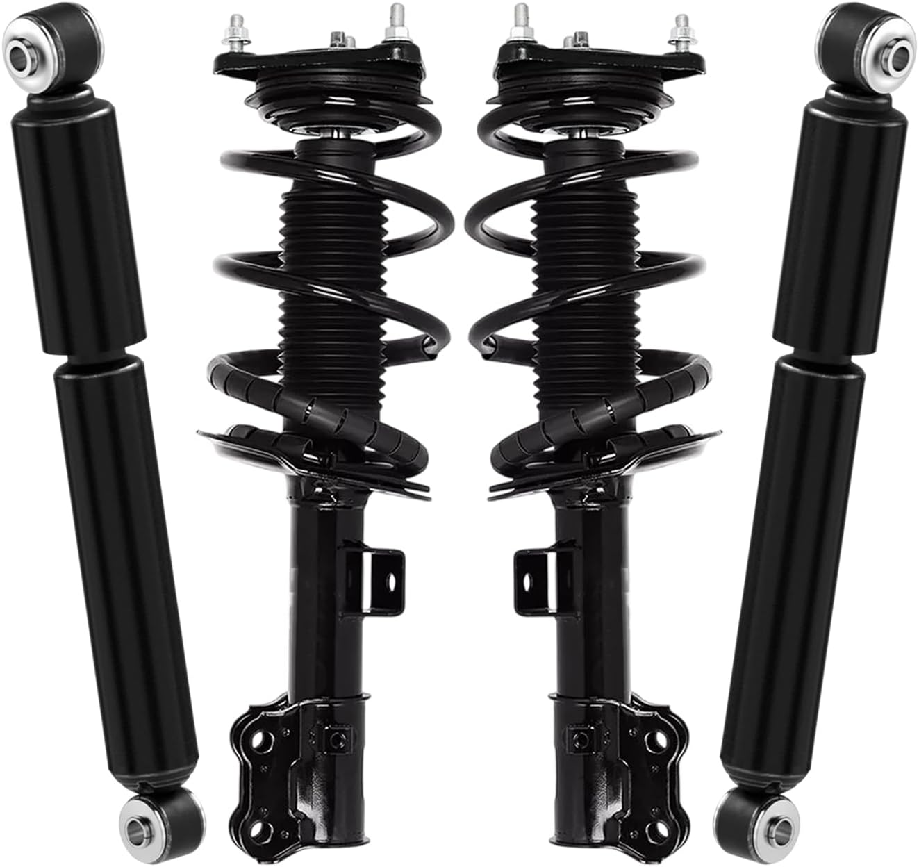 AutoShack Front and Rear Complete Strut & Coil Spring Assemblies & Shock Absorbers - Driver and Passenger Side for Kia, Forte 2014-2018 Forte5 2015-2018, FWD L4 1.6L 1.8L 2.0L