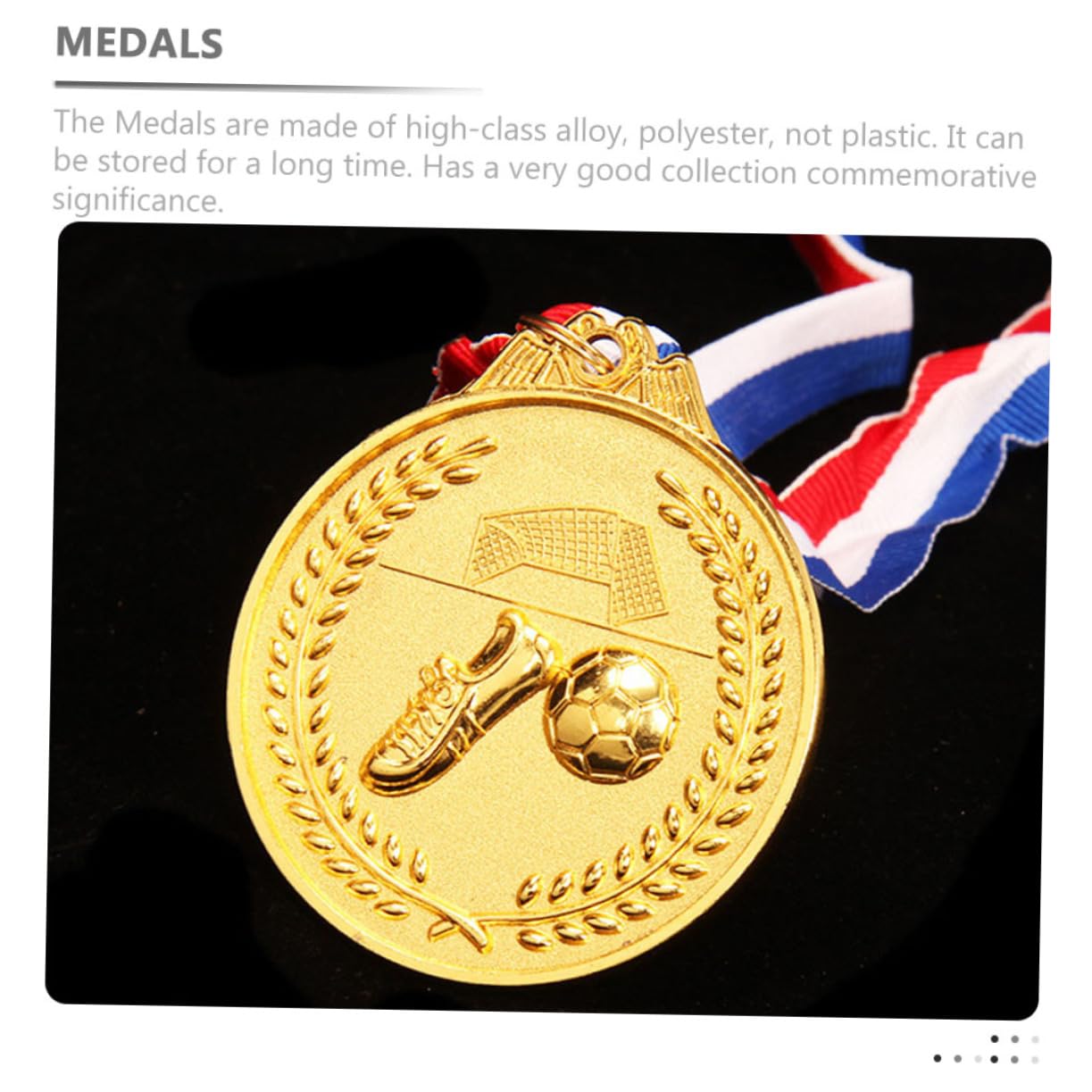 Toddmomy Medallas De Fútbol Metálicas Doradas Premios Deportivos Arcoíris para Competiciones Escolares