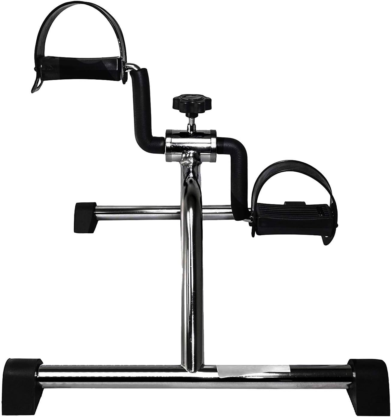 Vaunn Medical Pedal Exerciser (Silver with Black), Fully Assembled Exercise Pedals for Arms and Legs