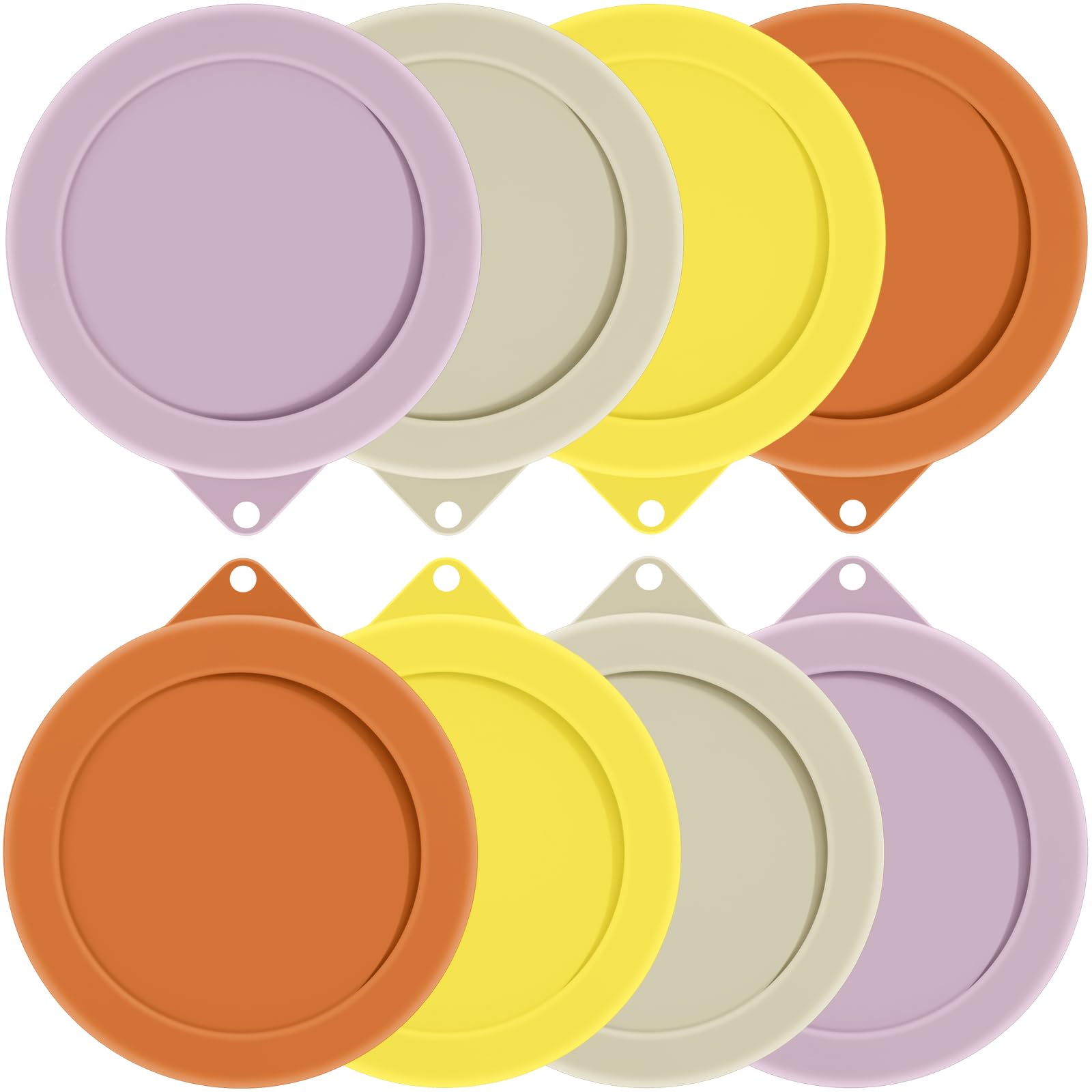 Hushee 8 Pack 2 Cup Round Silicone Storage Cover Lids Replacement