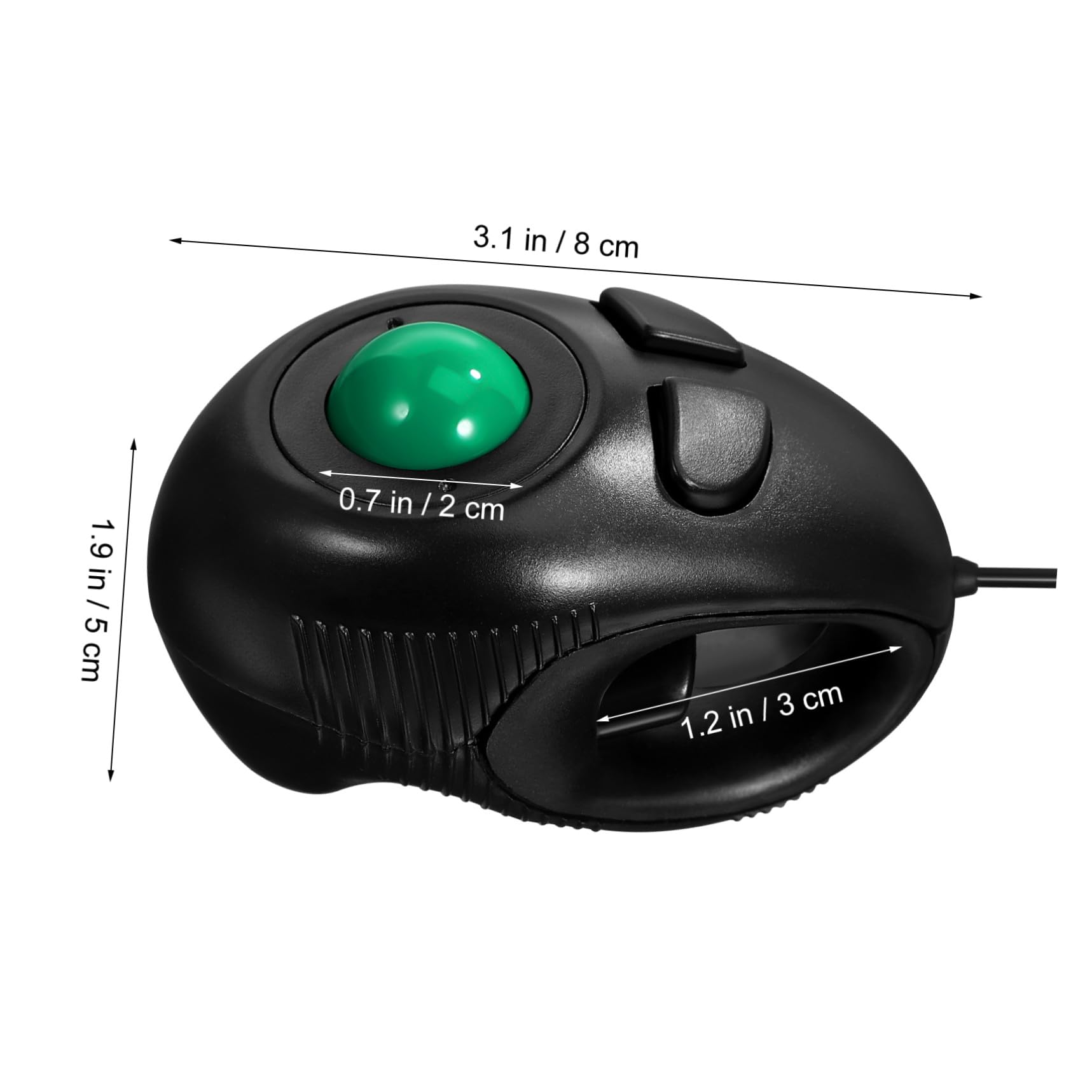 Mouse Trackball Ergonomico Cablato 4d Portatile Cavo USB Mini Mouse Trackball per Uso da Viaggio e Ufficio