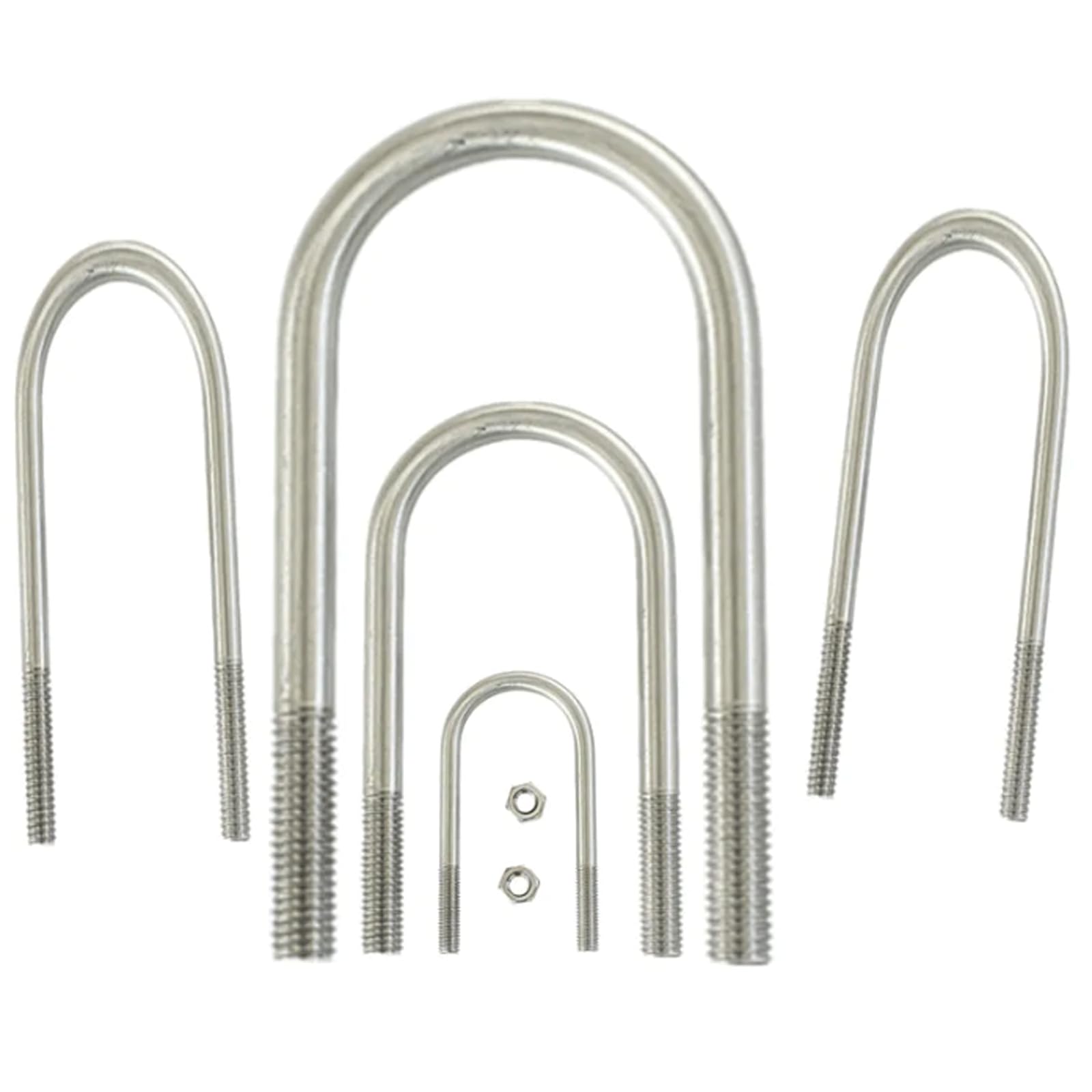 Bullone A U Zincato 16x270mm Con Dadi - Morsetto Per Tubi E Fissaggi Industriali - SecureFix Direct