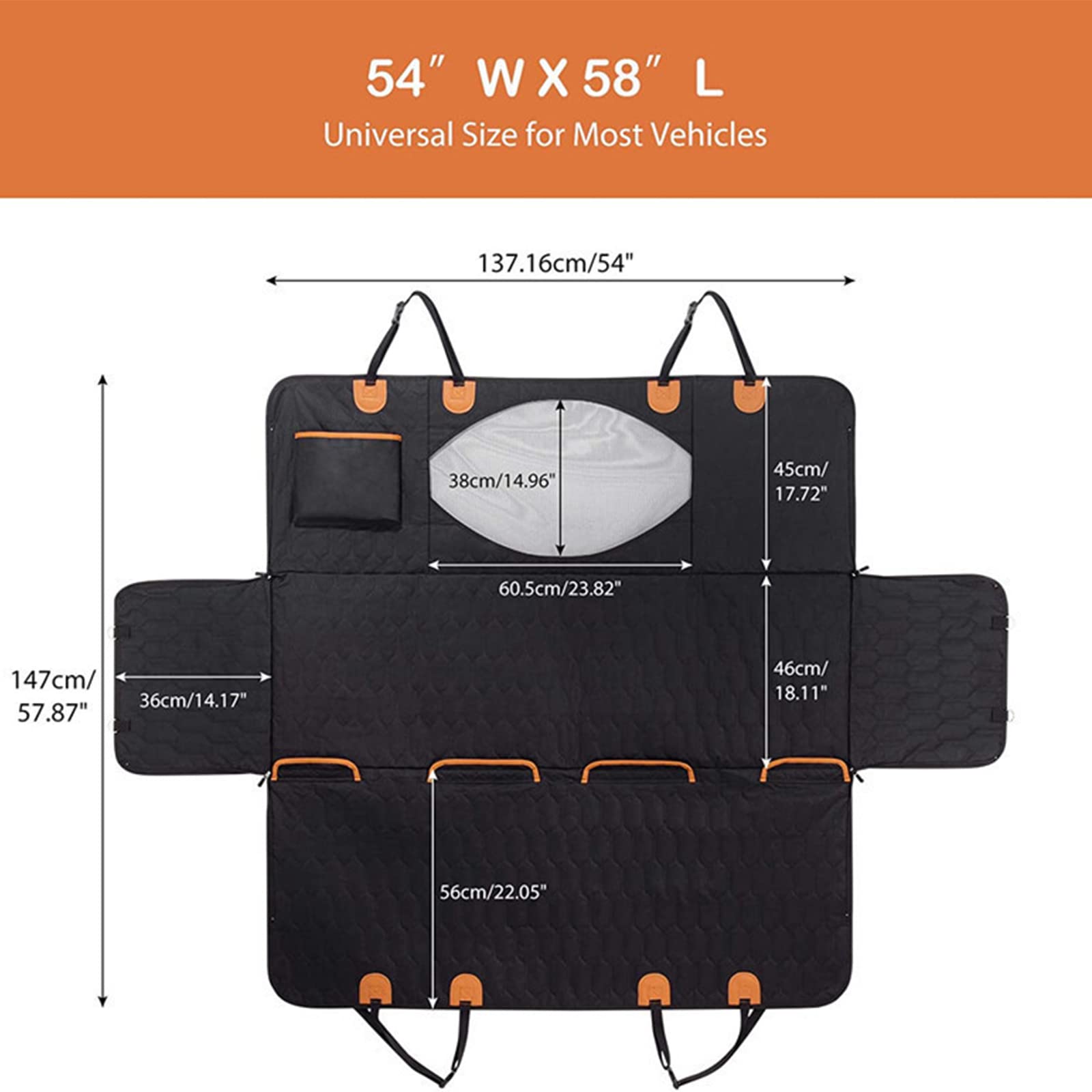 Funda Asiento Coche Perros Y Cinturón De Seguridad,Protector Asiento Coche Perro con Malla,Impermeables Y Antideslizantes Alfombrilla Coche Perro para Coche, Camiones, SUV