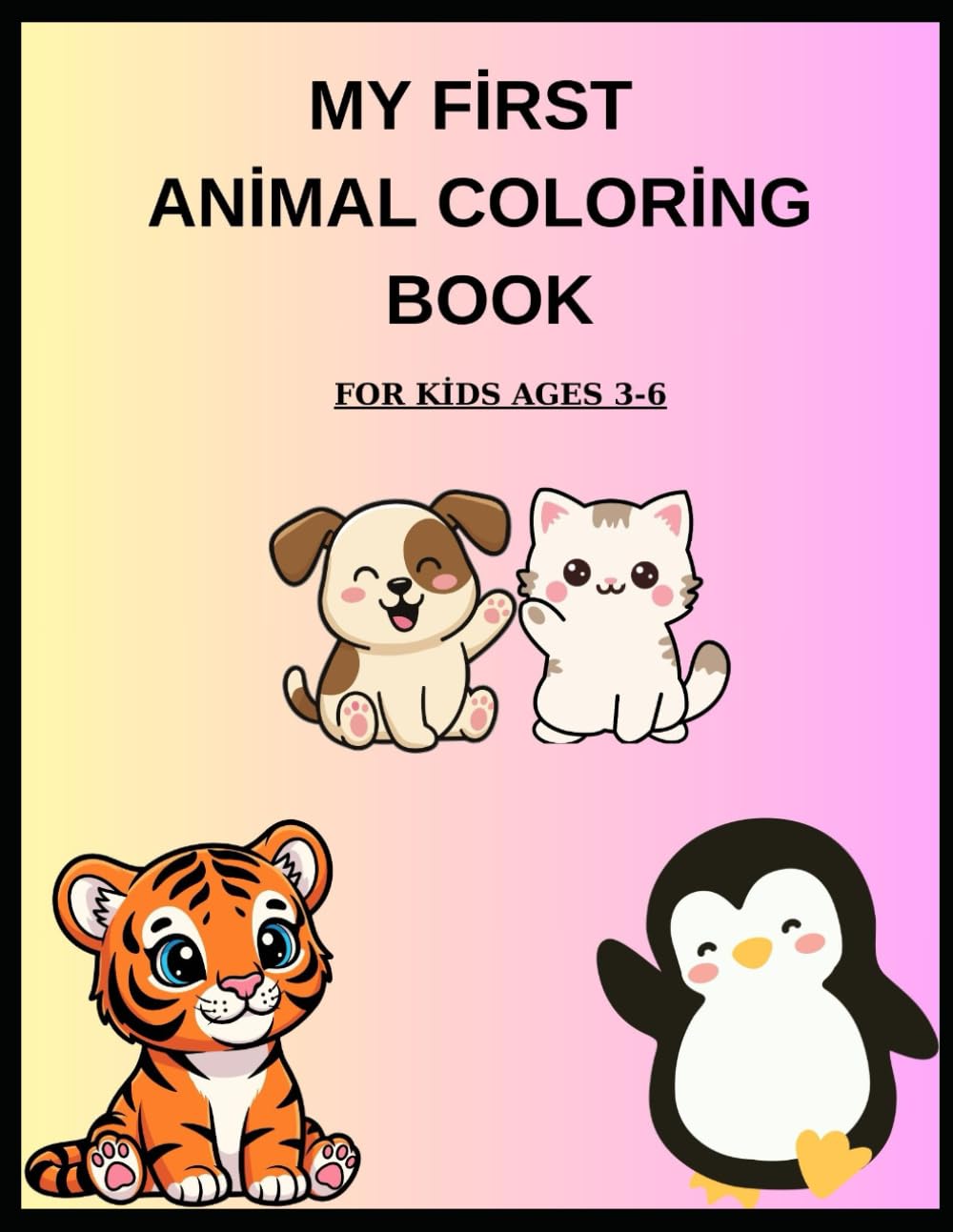 Animals Coloring Book for Kids: Simple Animal Outline Drawings for Toddlers and Preschool Children