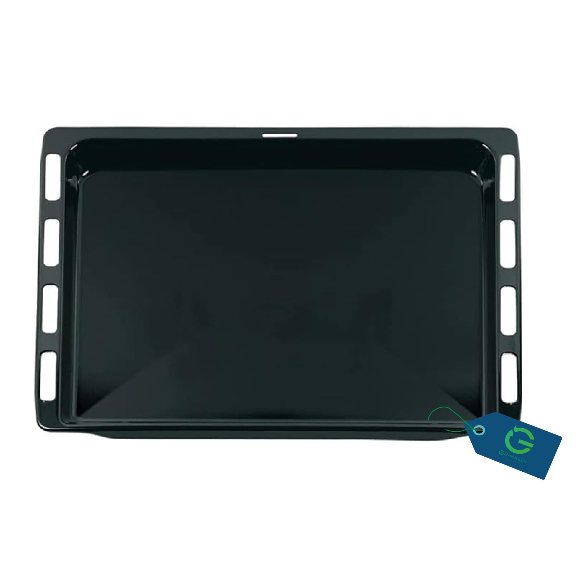 G GRIMALDI Leccarda Teglia Forno adatta a BOSCH compatibile misure 465x375x300 mm smaltata nera