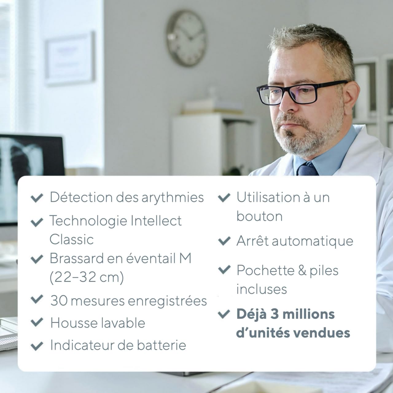 B.Well PRO-35 Tensiomètre automatique - Mesure tension, mémoire 30 valeurs | Qualité suisse et validation clinique • Détection de l'arythmie • Échelle couleur OMS - brassard anatomique M (22-32 cm)