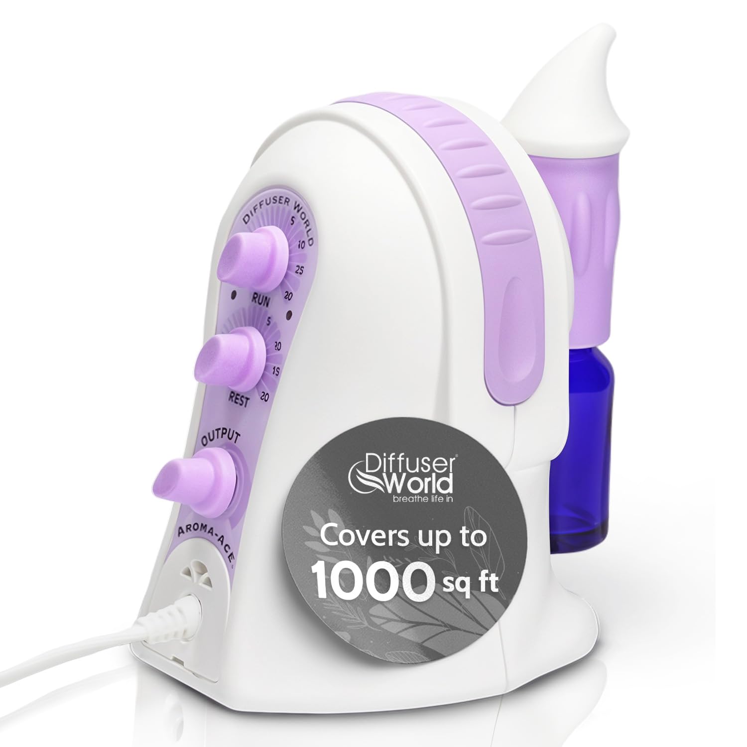 Waterless Diffuser for Essential Oils 110V, Lavender Made in USA Aroma Atomizer Diffusers Waterless Essential Oil Diffusers for Home Large Room Fragrance, Home Scent Diffuser Machine, Air Aromatherapy