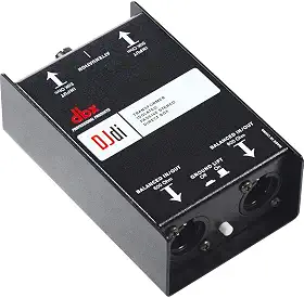 dbx DJDI Caixa direta passiva de 2 canais com misturador de linha