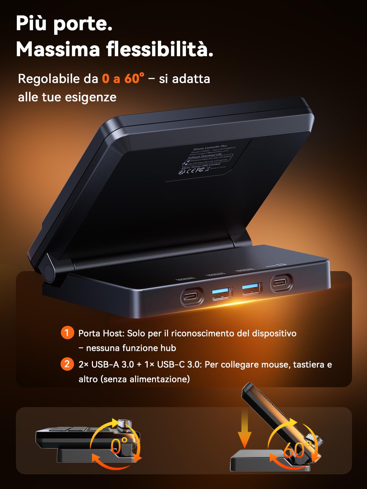 STREONOR Stream Control Deck Pro S10 con 10 tasti Touch Bar 4 manopole | Stream Controller per OBS, Twitch, Discord, ecc., ideale per streaming, editing video e gaming, compatibile Mac/Windows