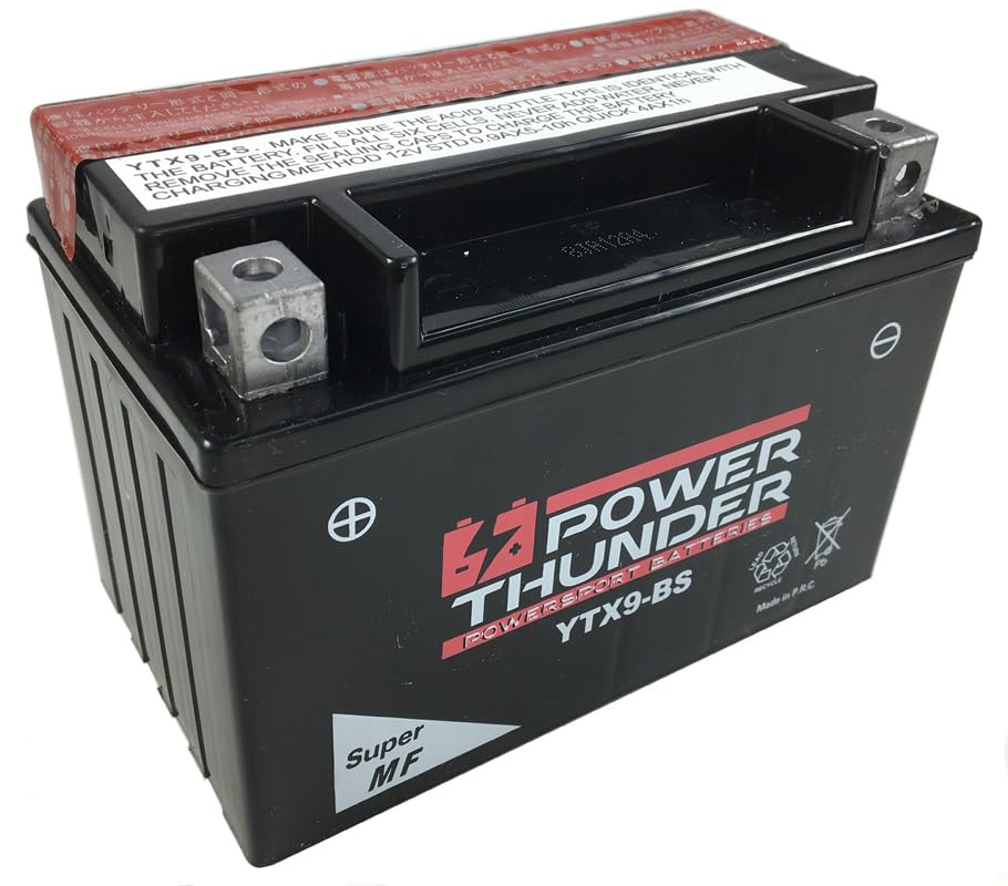 BATERÍA MOTO POWER THUNDER CTX9-BS SIN MANTENIMIENTO COMPATIBLE PARA AEON - ADLY - APRILIA - ARTIC - BENELLI - BMW - CAGIVA - DAELIM - DERBI - FANTIC - HONDA - KAWASAKI - KTM - KYMCO - SUZUKI - SYM