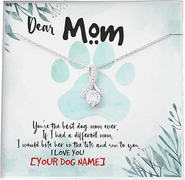 Customized Dog Name, Birthday, Mother's Day Dog Mom Necklace Custom, Dog Mom