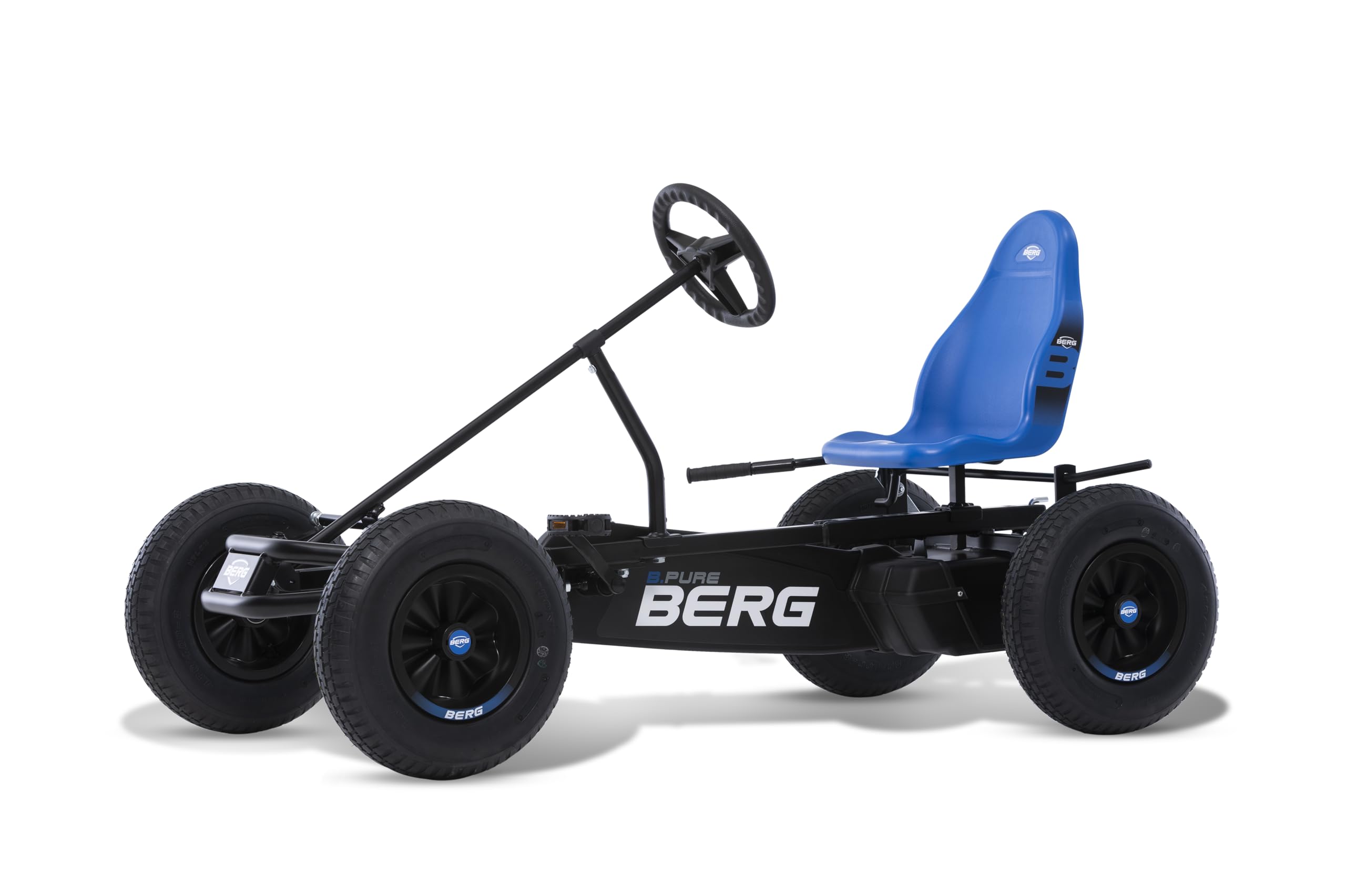 BERG Kart a Pedales XL B.Pure Blue BFR | Azul, a partir de 5 años, freno BFR (adelante, atrás, frenado), cuadro de acero resistente, asiento regulable