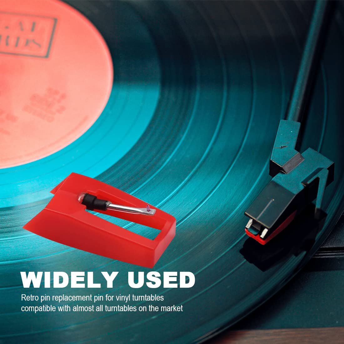 Fxndknjks Vinyl voor LP Platenspeler Naald Stylus voor Platenspeler Phonograaf Draaitafel Draaitafel Naald Vervanging Zwart