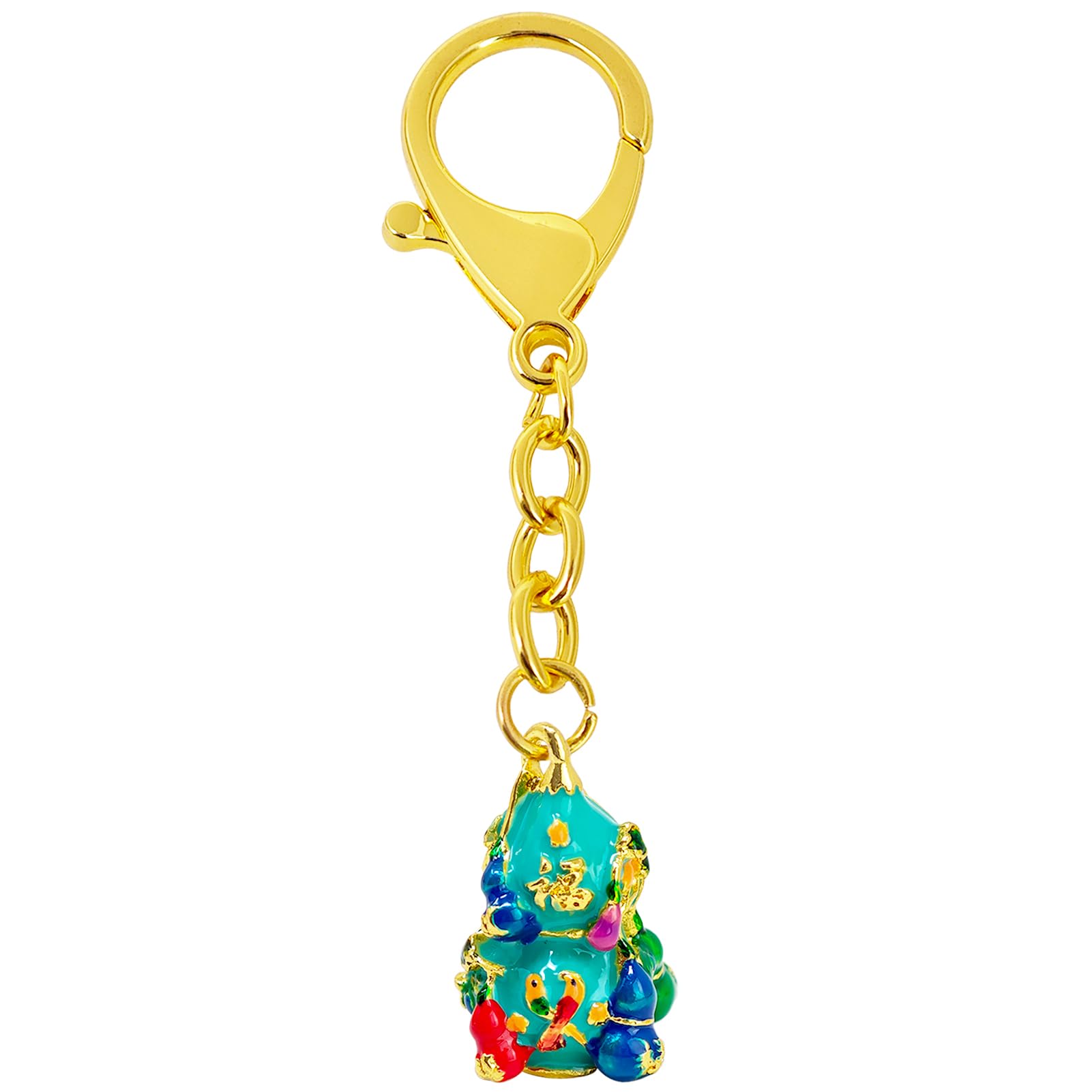 Feng Shui 9 Prosperity Wu Lou Gourd Keychain Vitality and Luck Amulet Keychain