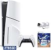 Sony PlayStation 5 Slim con disco Edición 2TB SSD Bundle con Astro Bot y cargador dual C-Gamers - PS5 mejorado con SSD ultrarrápido de 2TB, blanco por Sony 1