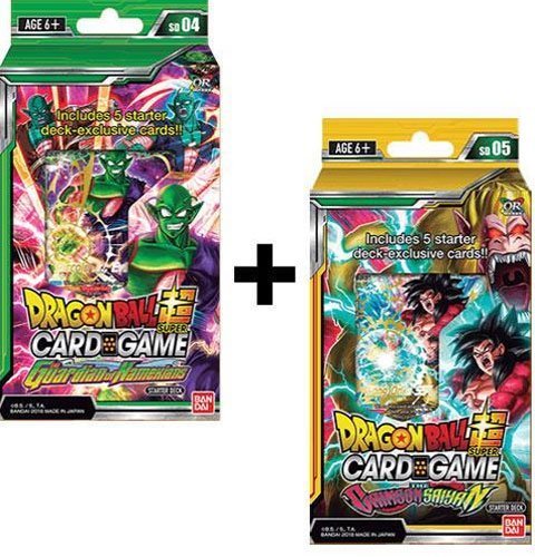 Dragon Ball Super 2018 Series 4 TCG Both Decks Yellow and Green
