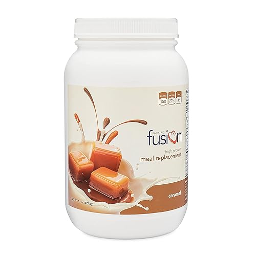 Bariatric Fusion Caramelo de reemplazo de comida de 0.95oz de proteína en polvo, 21 tina de servir para pacientes de cirugía bariátrica, incluyendo