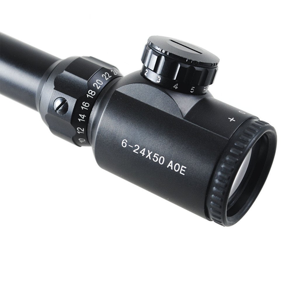 Minidiva mil-dot rouge et vert illuminé 6-24x50 optique AOE chasse portée de fusil