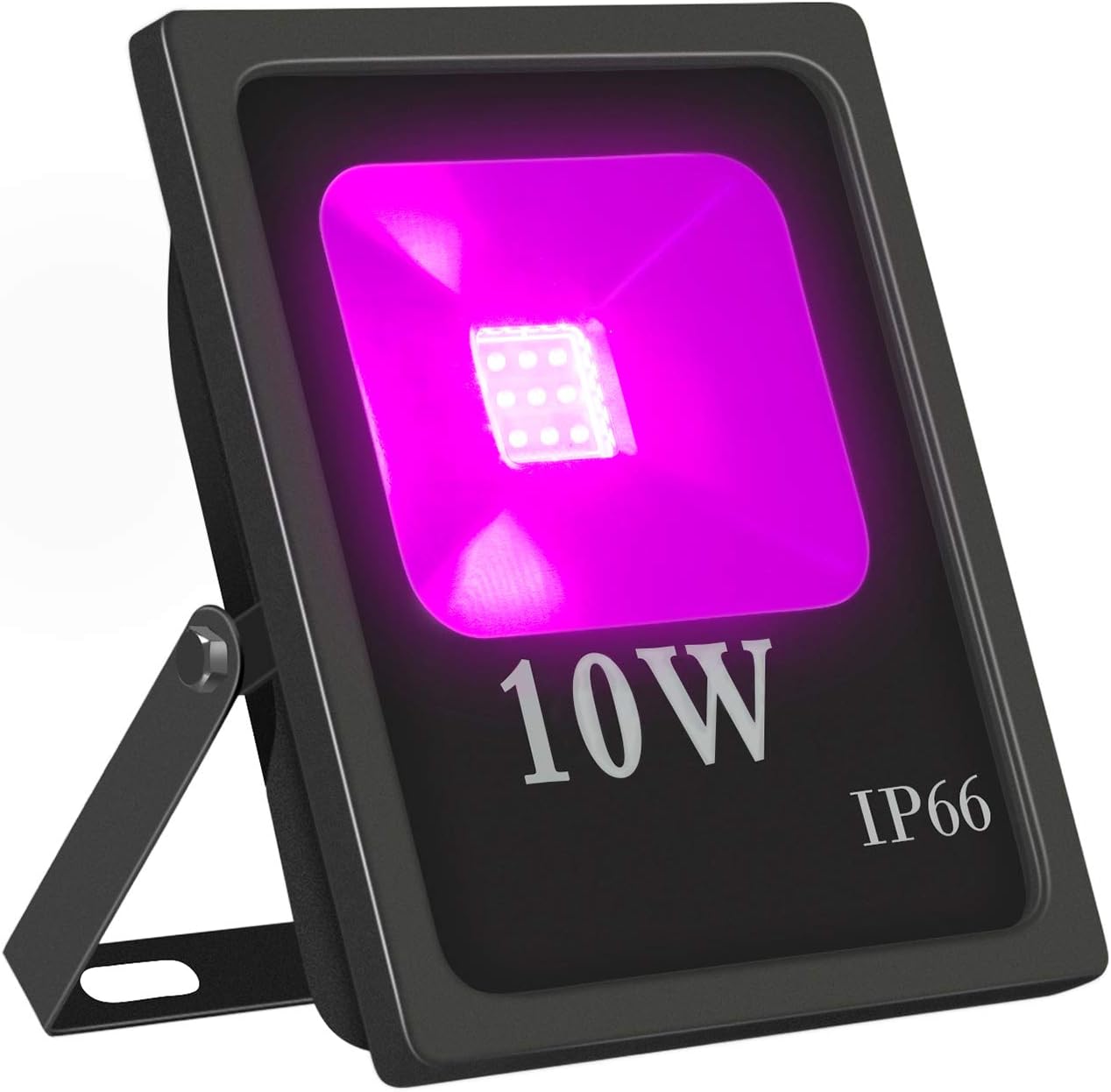 Indmird UV LED Flood Light, 10W High Power UV Ultraviolet Blacklight 85V-265V AC IP66 Waterproof for Parties,Curing, Glue, Blacklight, Fishing, Aquarium with UK Plug